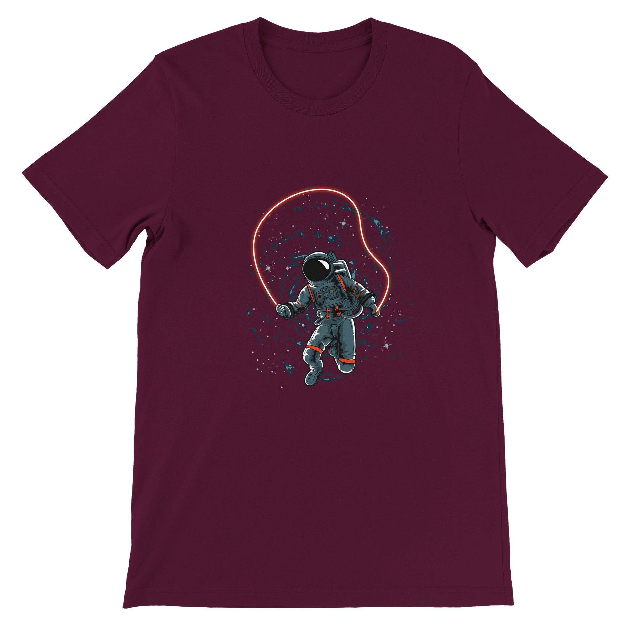 Budget Unisex Crewneck T-shirt/Astronaut-Playing - Enet Images