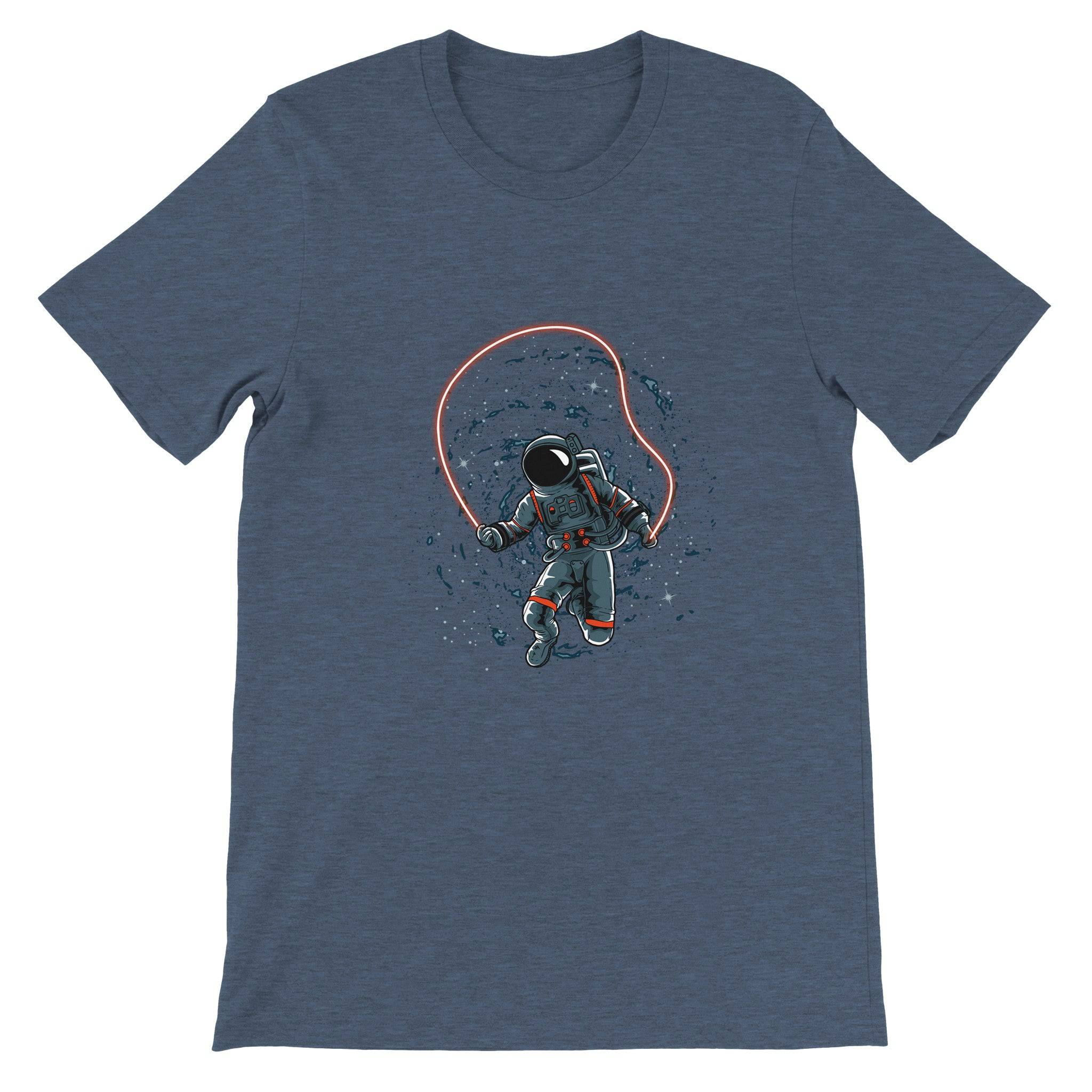 Budget Unisex Crewneck T-shirt/Astronaut-Playing - Enet Images