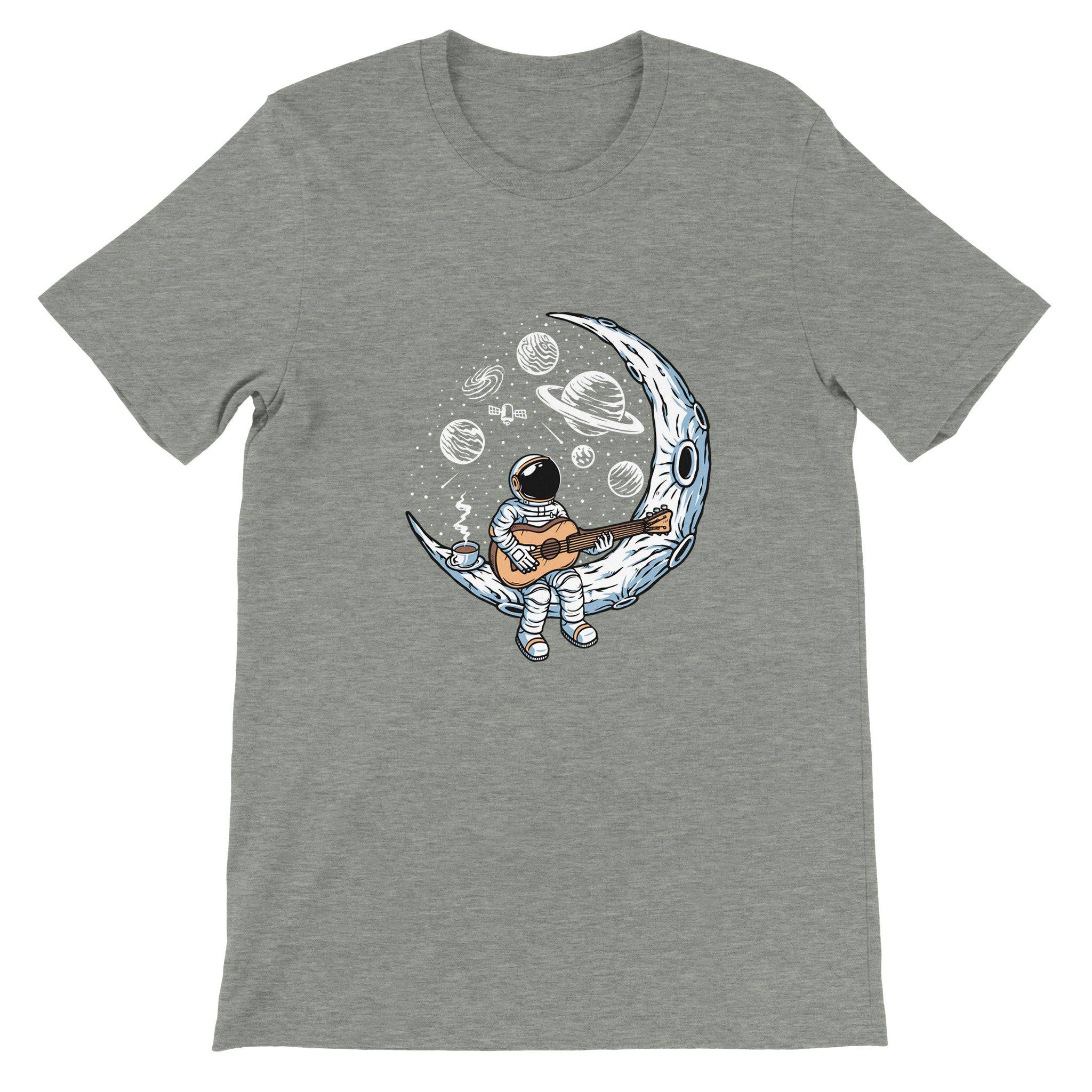Budget Unisex Crewneck T-shirt/Astronaut-Playing-Guitar - Enet Images