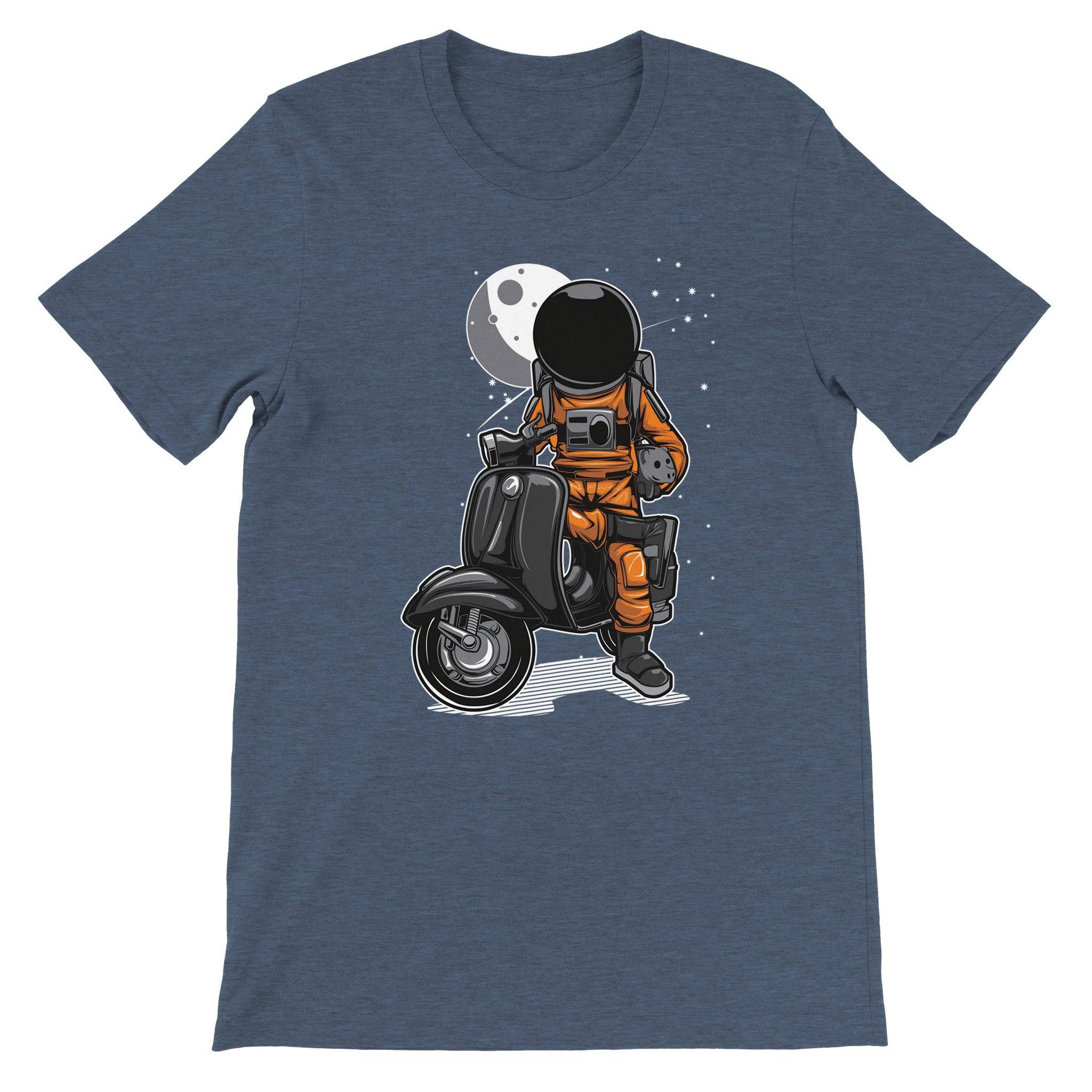 Budget Unisex Crewneck T-shirt/Astronaut-Scooter - Enet Images