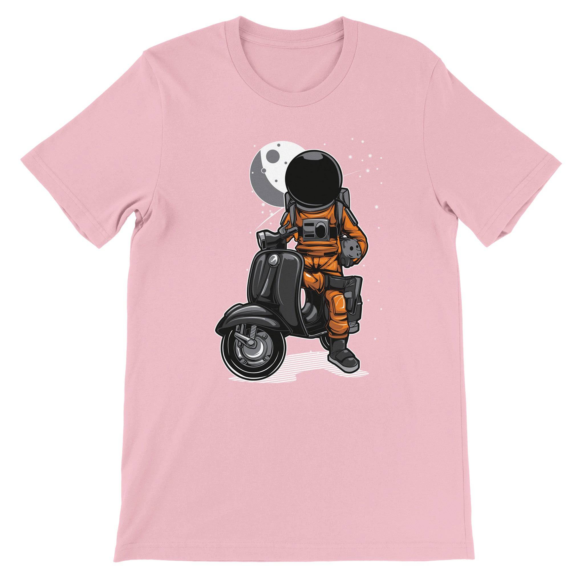 Budget Unisex Crewneck T-shirt/Astronaut-Scooter - Enet Images