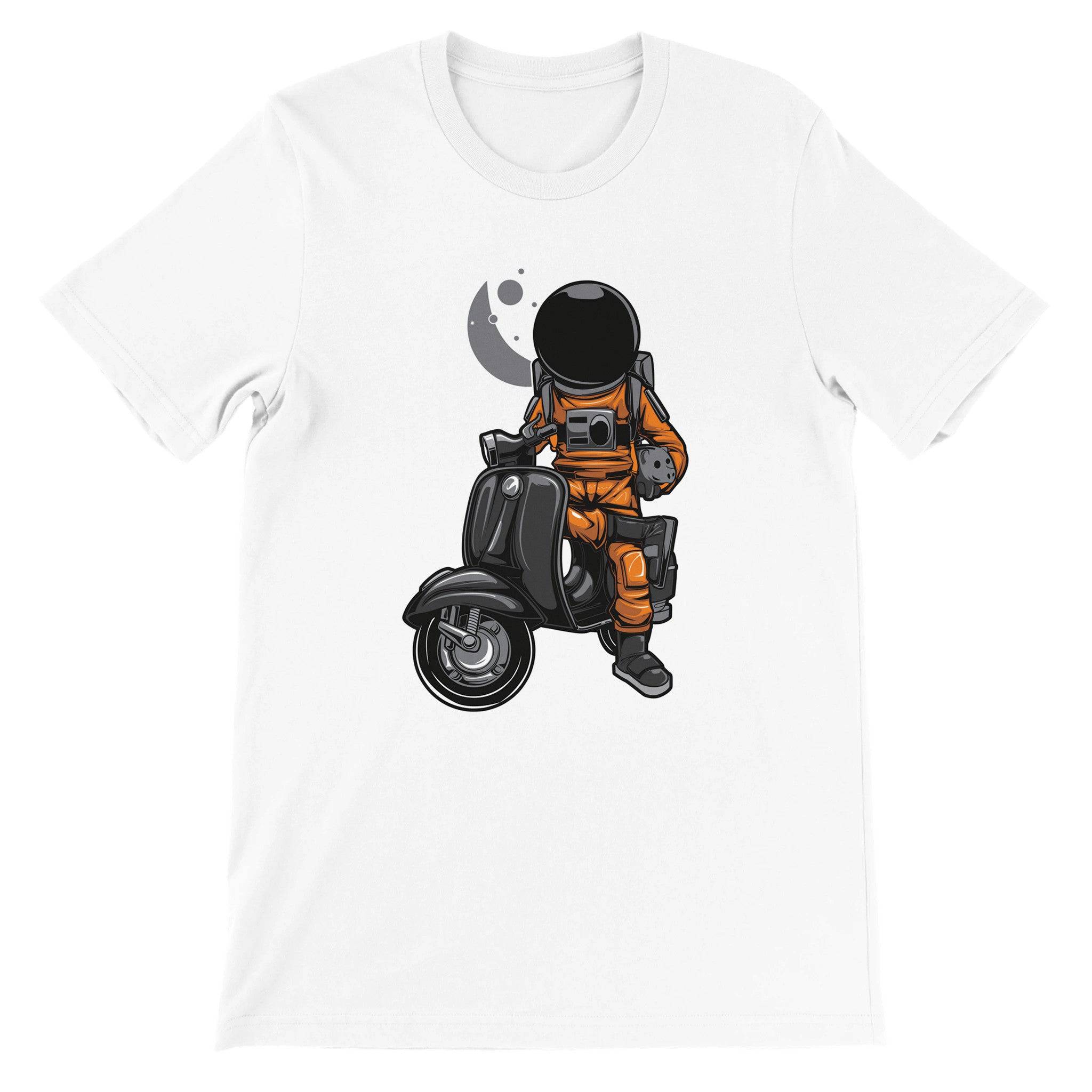 Budget Unisex Crewneck T-shirt/Astronaut-Scooter - Enet Images