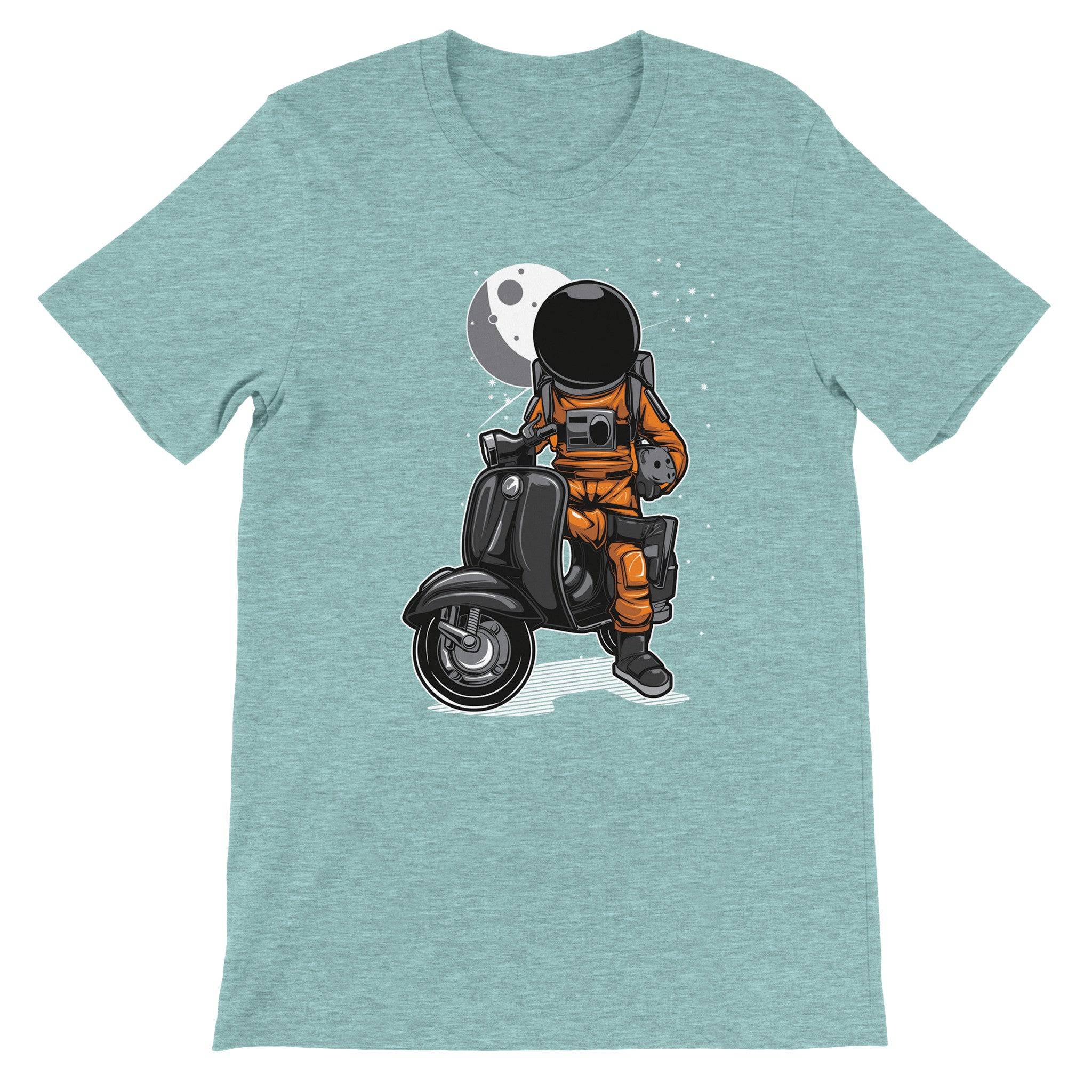 Budget Unisex Crewneck T-shirt/Astronaut-Scooter - Enet Images