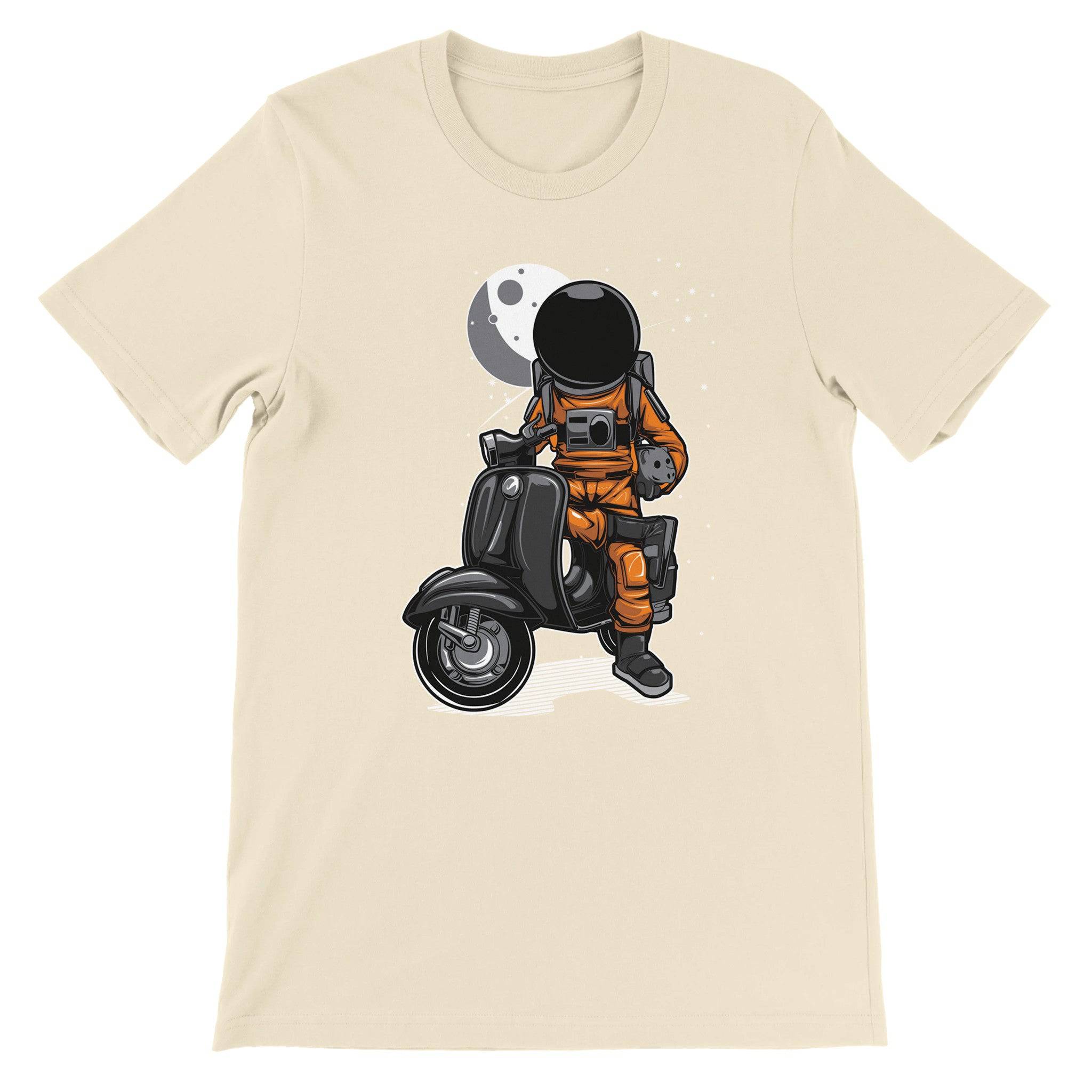 Budget Unisex Crewneck T-shirt/Astronaut-Scooter - Enet Images