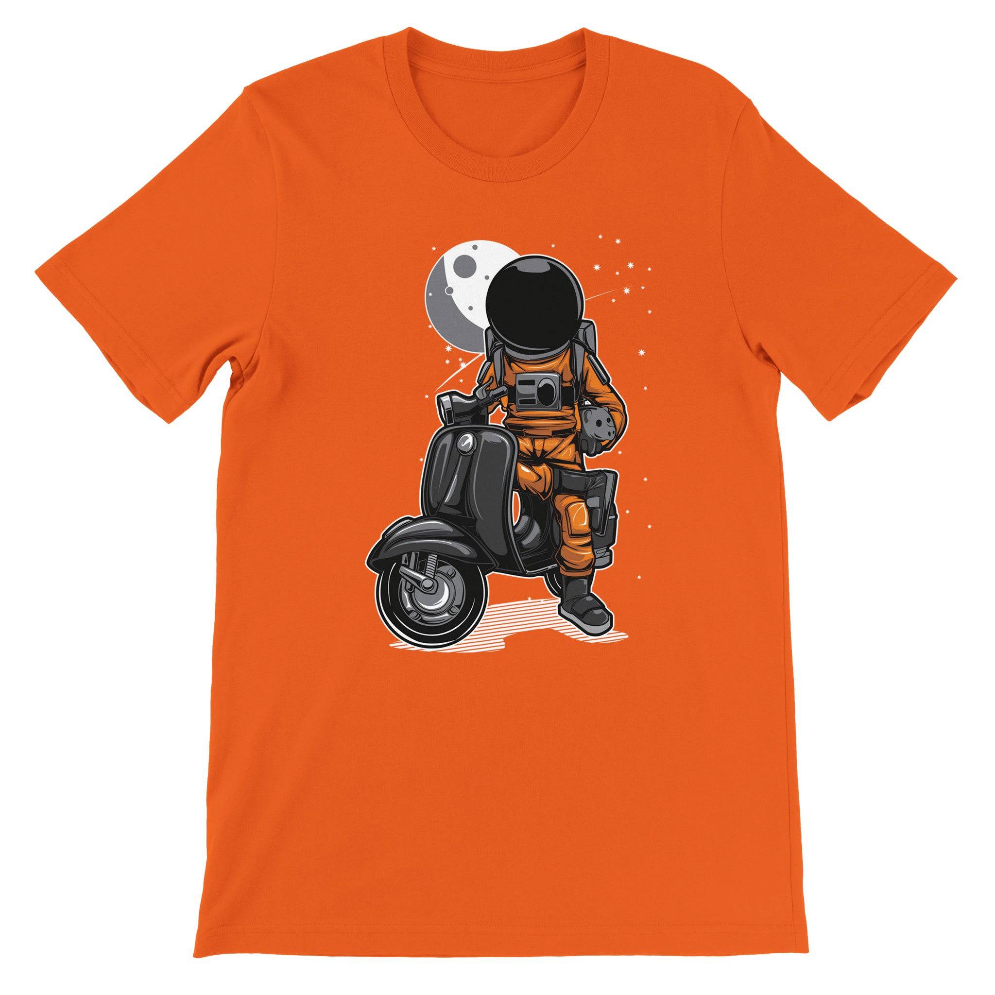 Budget Unisex Crewneck T-shirt/Astronaut-Scooter - Enet Images