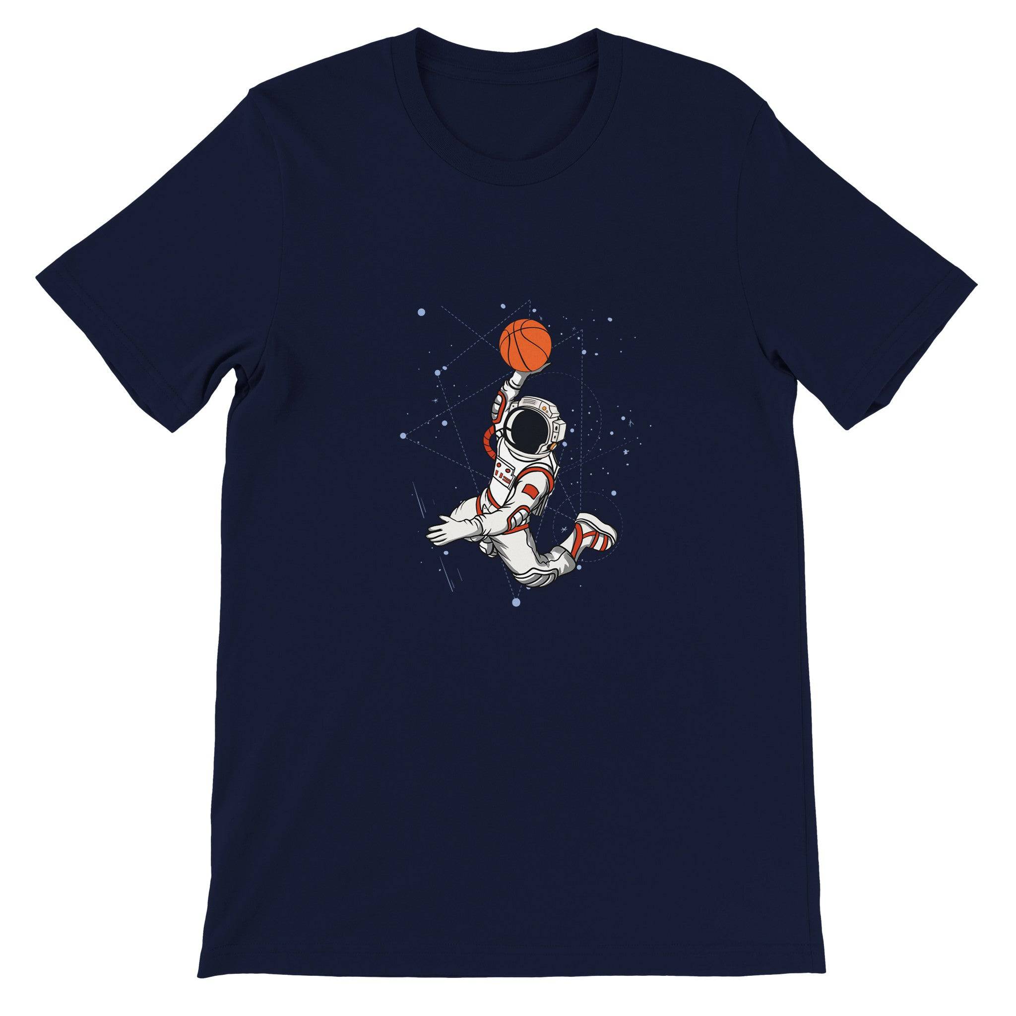 Budget Unisex Crewneck T-shirt/Astronaut-Slam-Dunk - Enet Images
