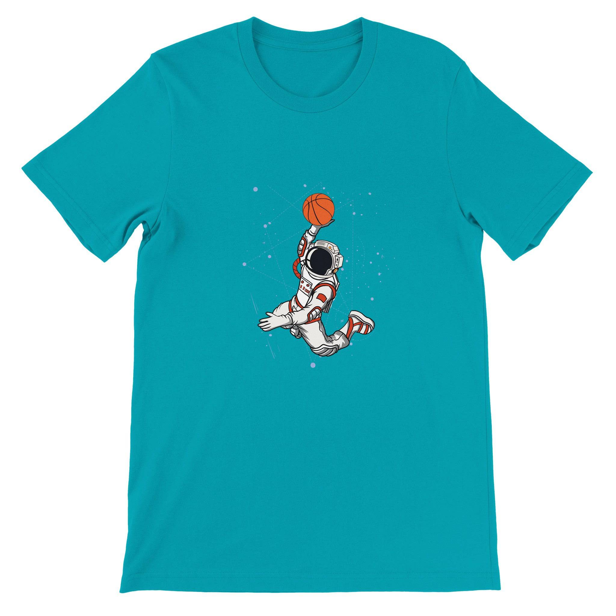 Budget Unisex Crewneck T-shirt/Astronaut-Slam-Dunk - Enet Images