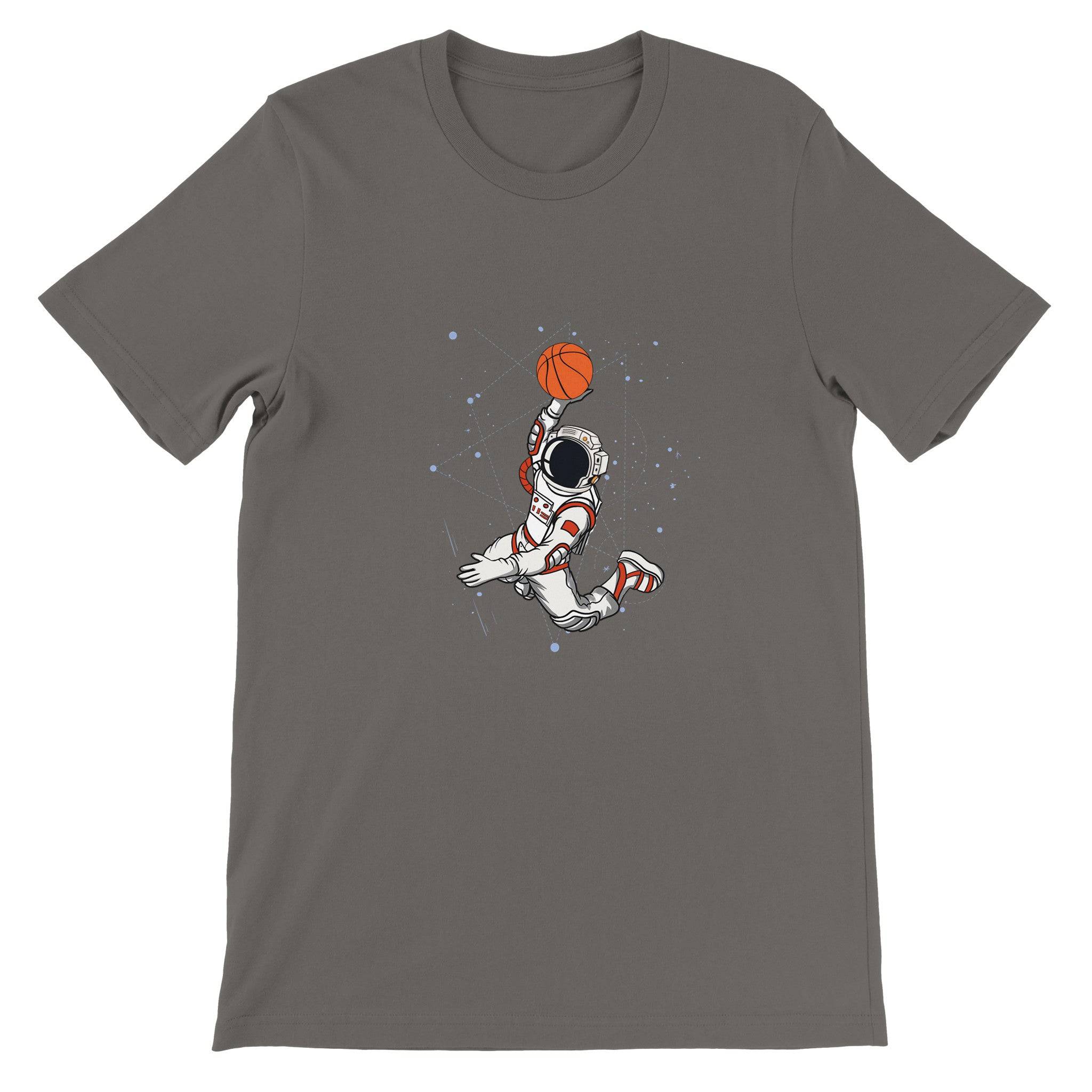 Budget Unisex Crewneck T-shirt/Astronaut-Slam-Dunk - Enet Images