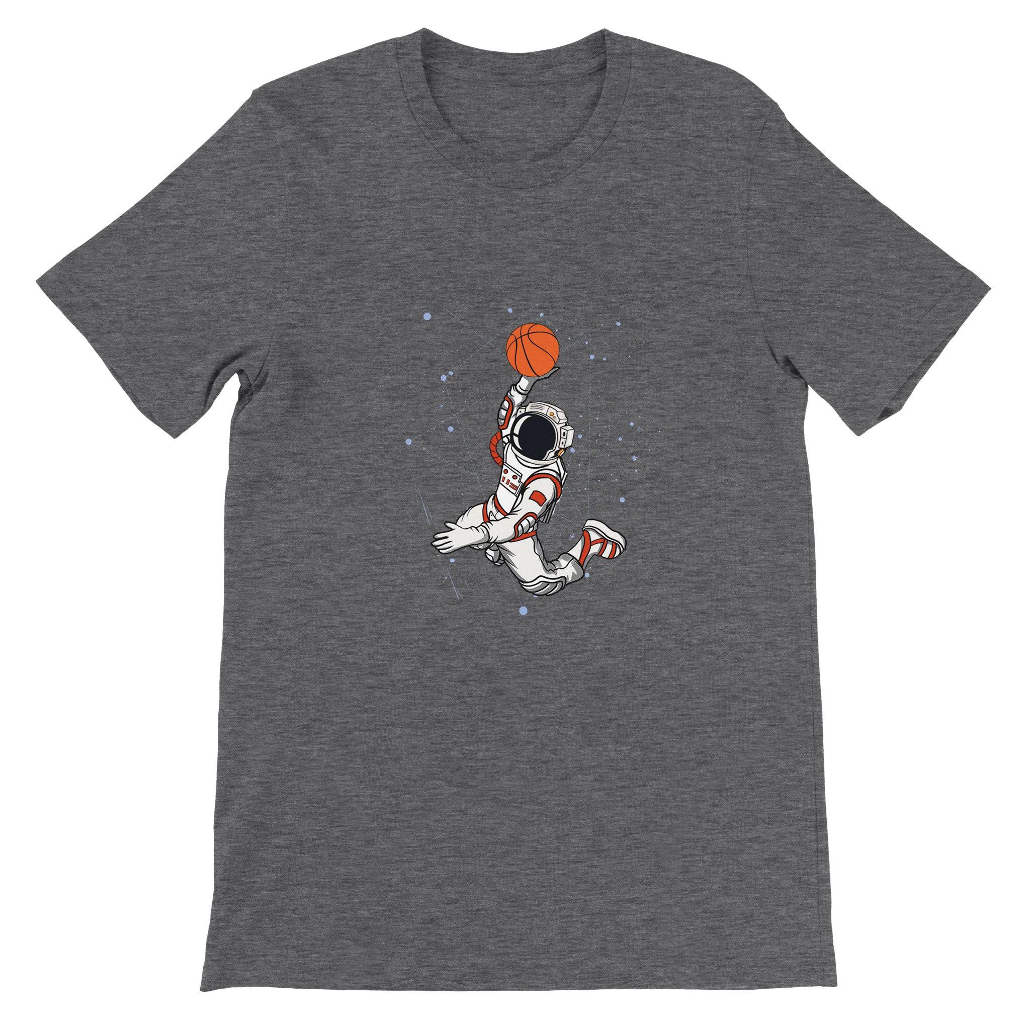 Budget Unisex Crewneck T-shirt/Astronaut-Slam-Dunk - Enet Images