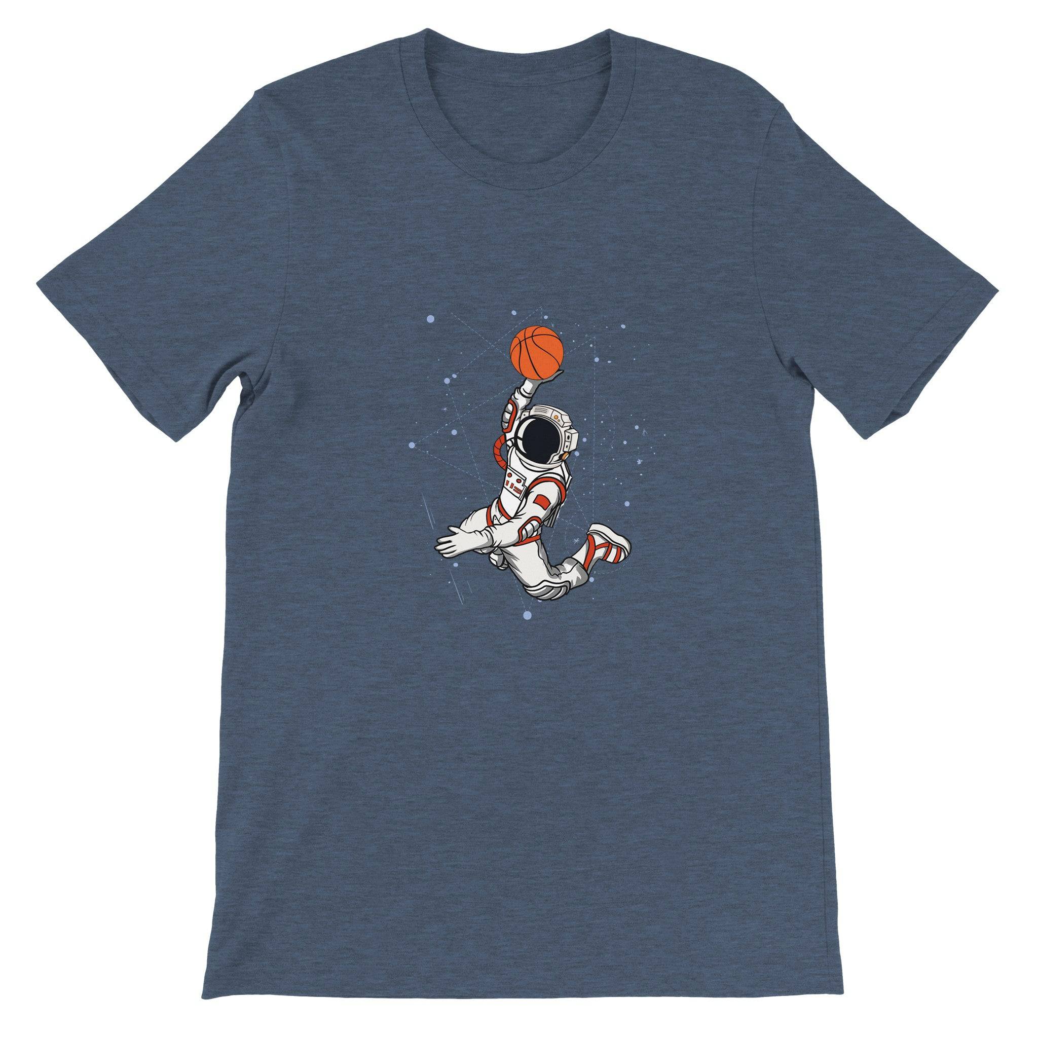 Budget Unisex Crewneck T-shirt/Astronaut-Slam-Dunk - Enet Images