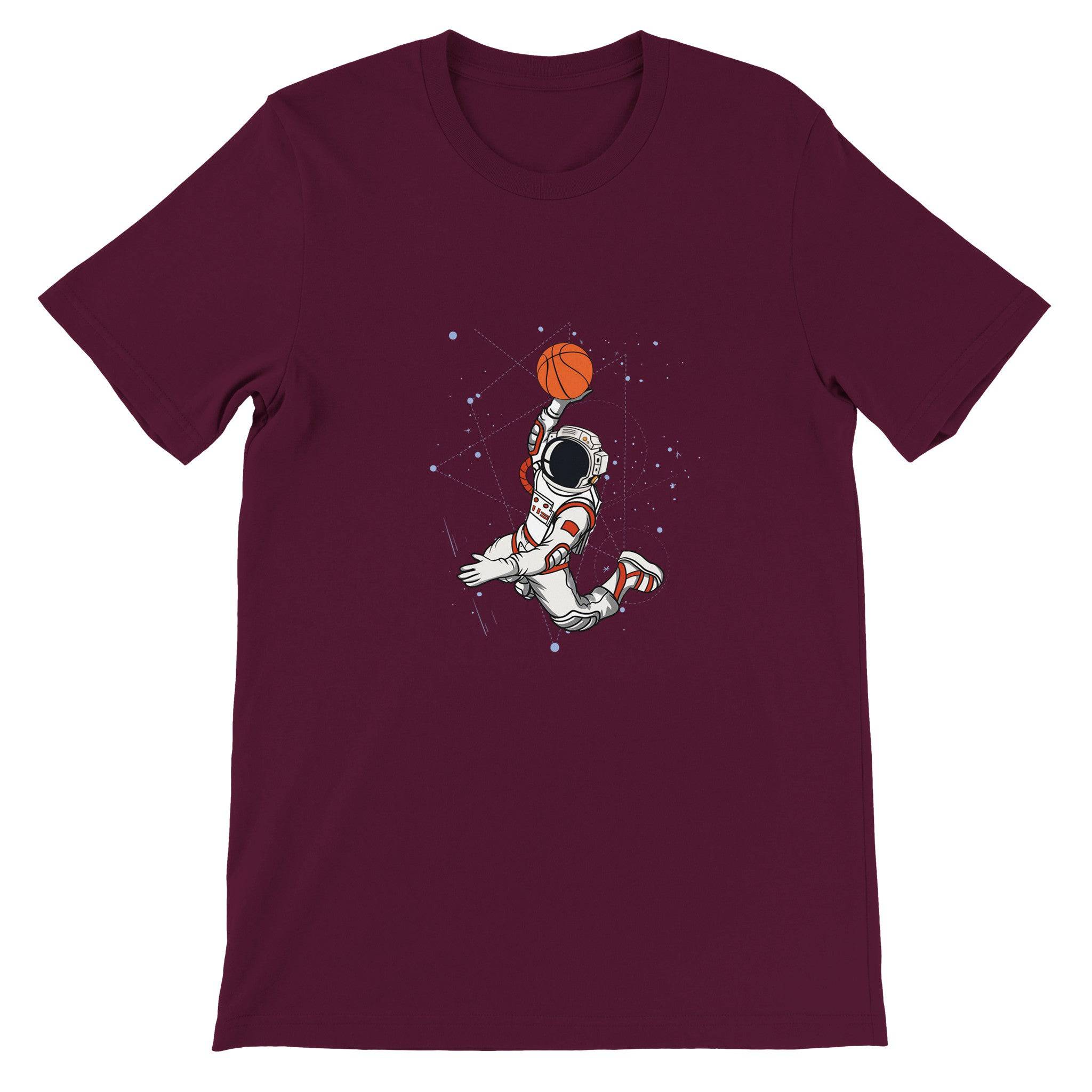 Budget Unisex Crewneck T-shirt/Astronaut-Slam-Dunk - Enet Images