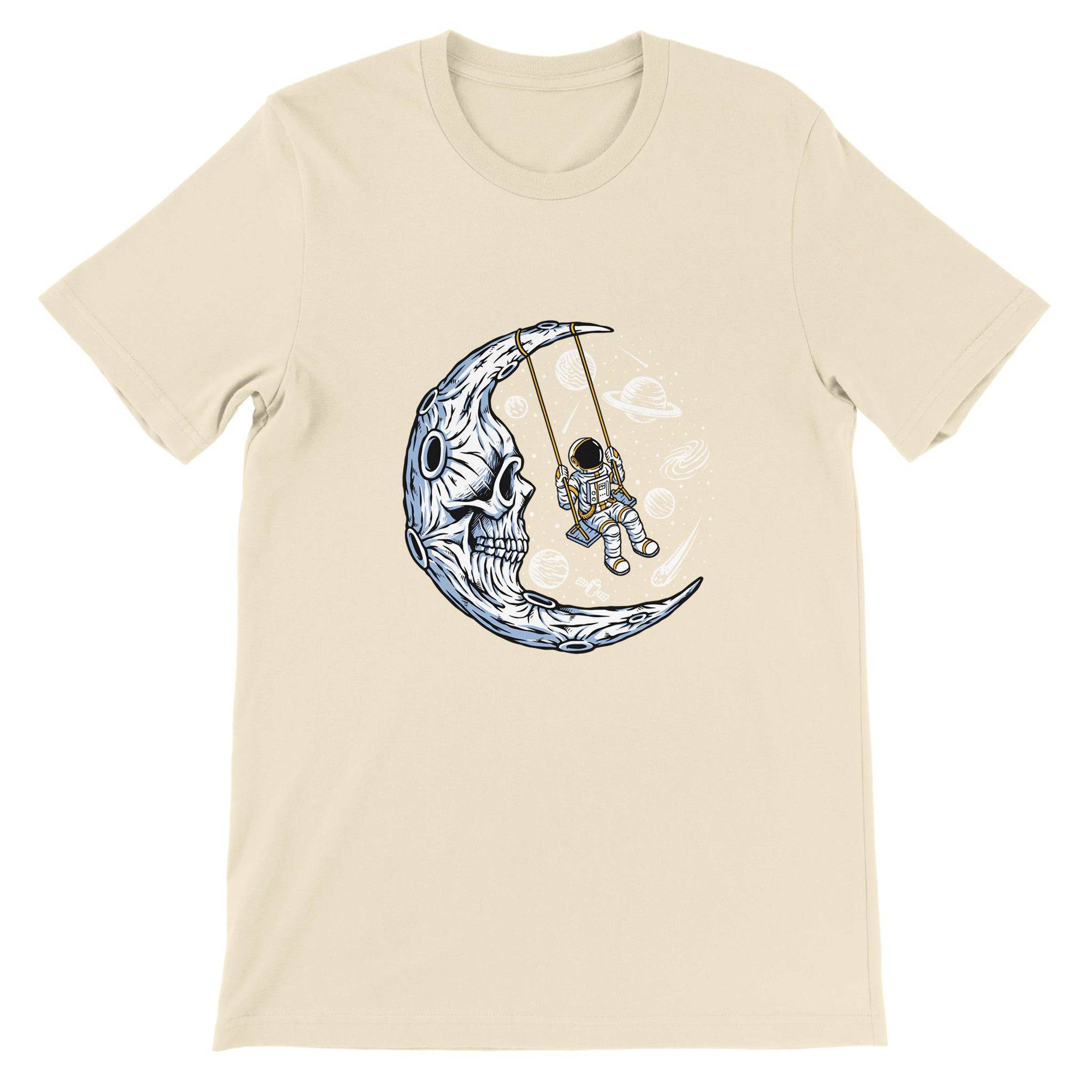 Budget Unisex Crewneck T-shirt/Astronaut-Swing-Skull - Enet Images