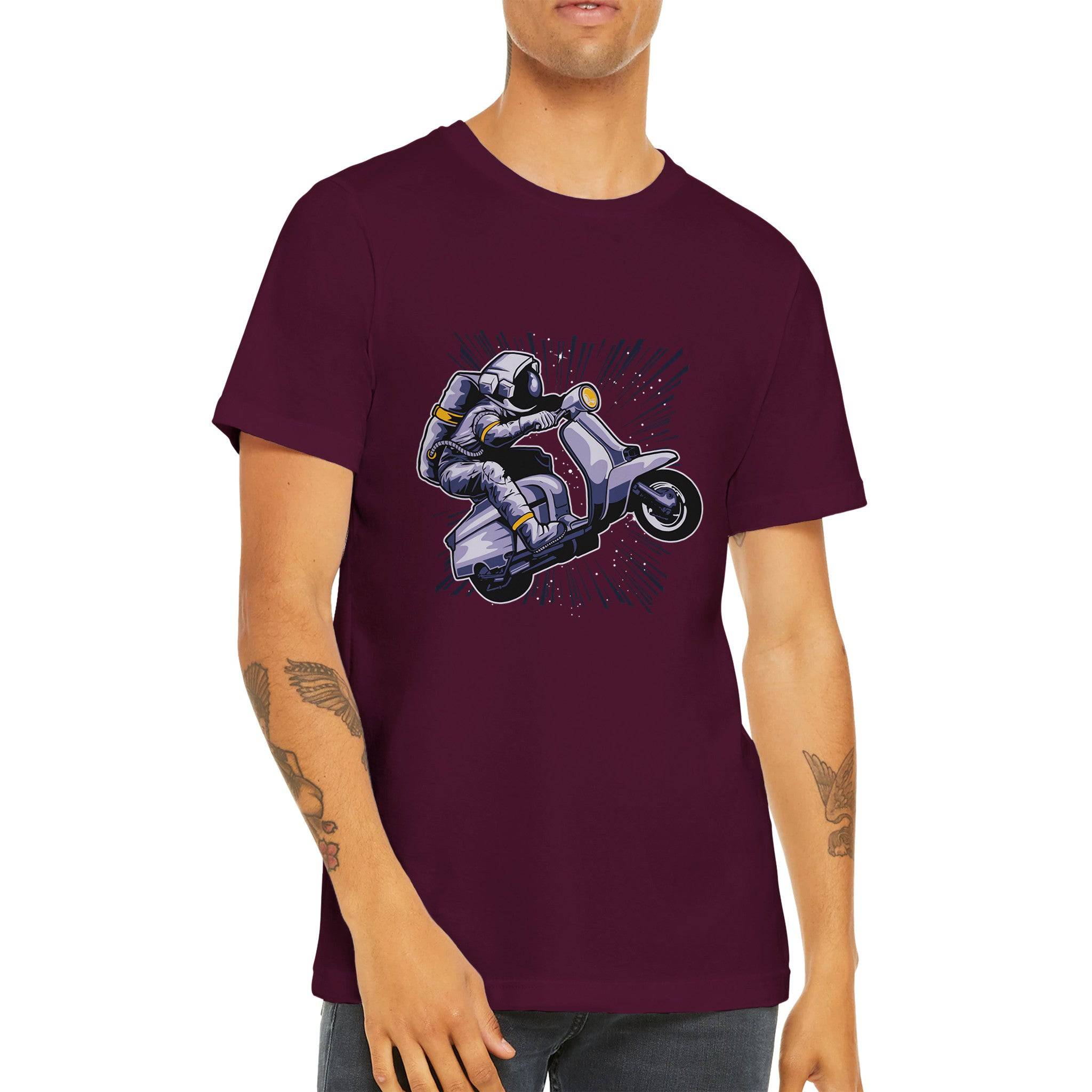 Budget Unisex Crewneck T-shirt/Astronaut-Vespa - Enet Images