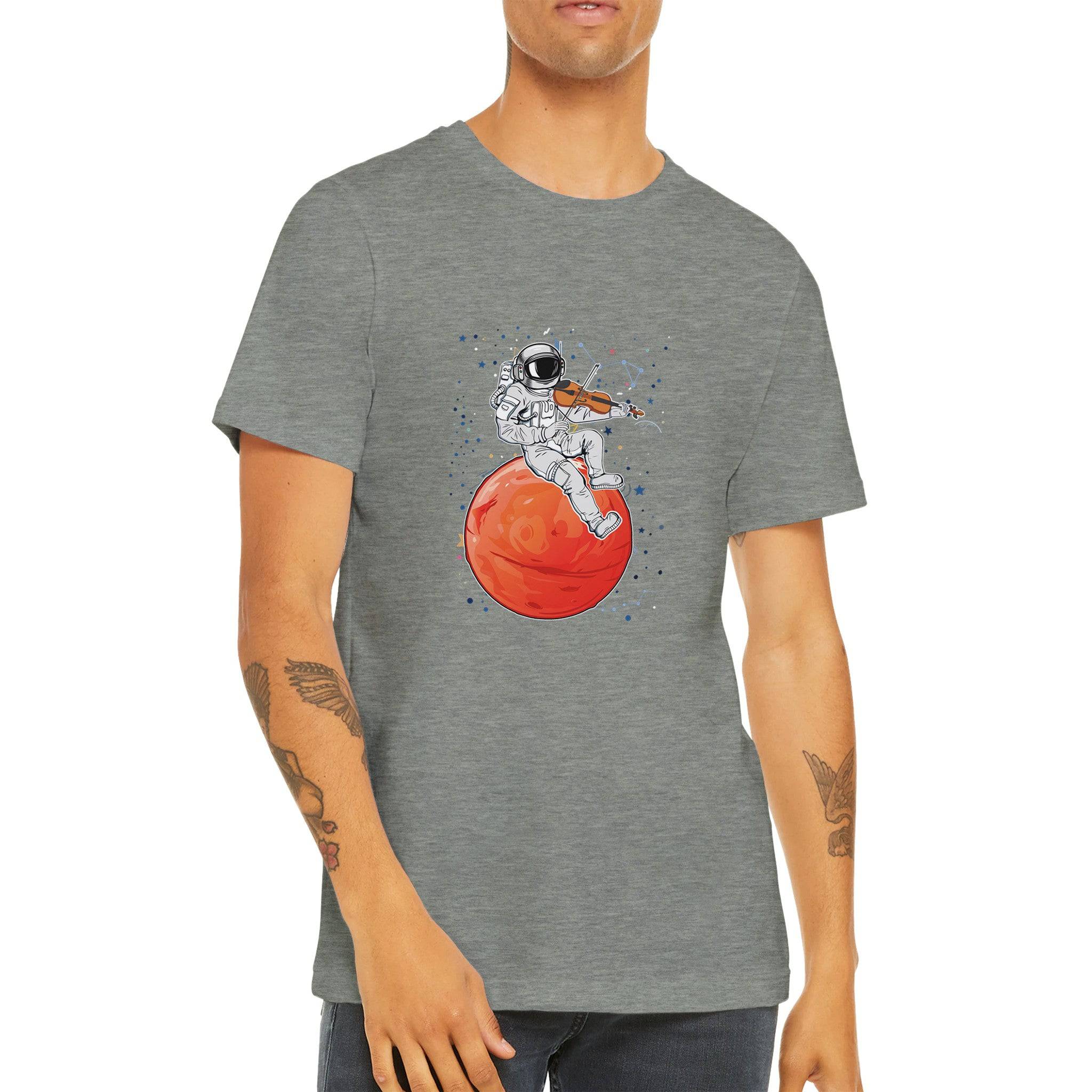 Budget Unisex Crewneck T-shirt/Astronaut-Violin-Player - Enet Images