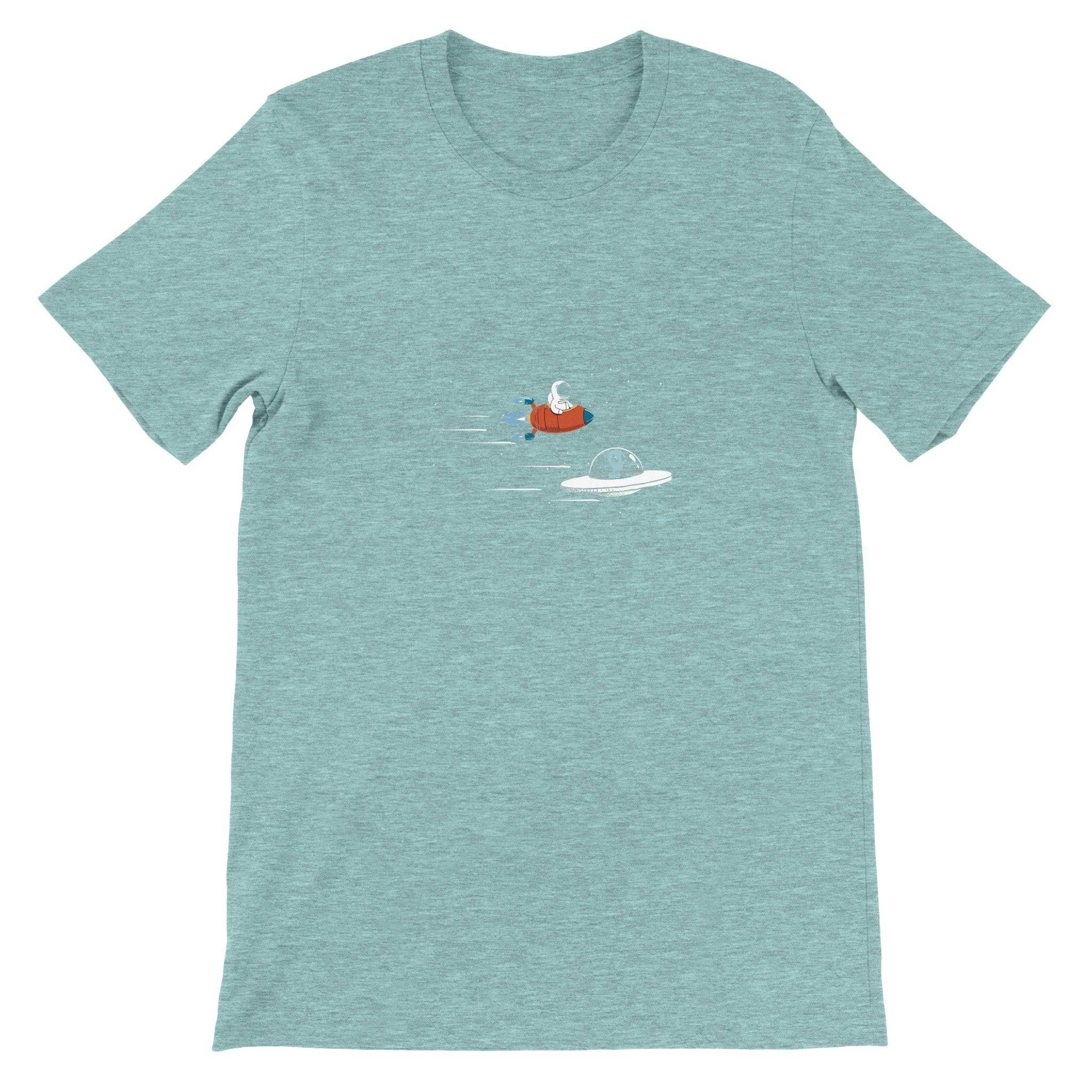 Budget Unisex Crewneck T-shirt/Astronaut-Vs-Allien - Enet Images