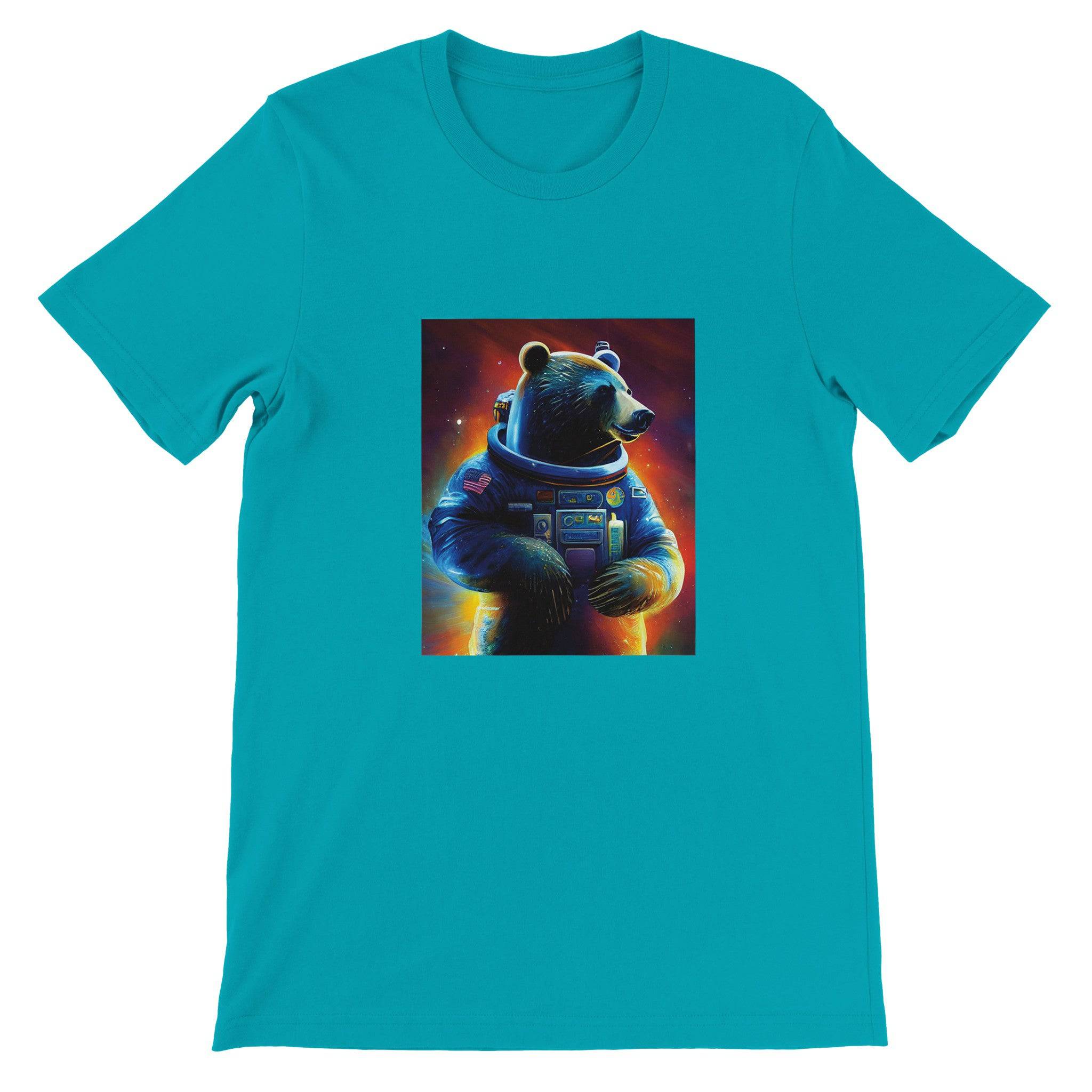 Budget Unisex Crewneck T-shirt/Bear-Astronaut - Enet Images