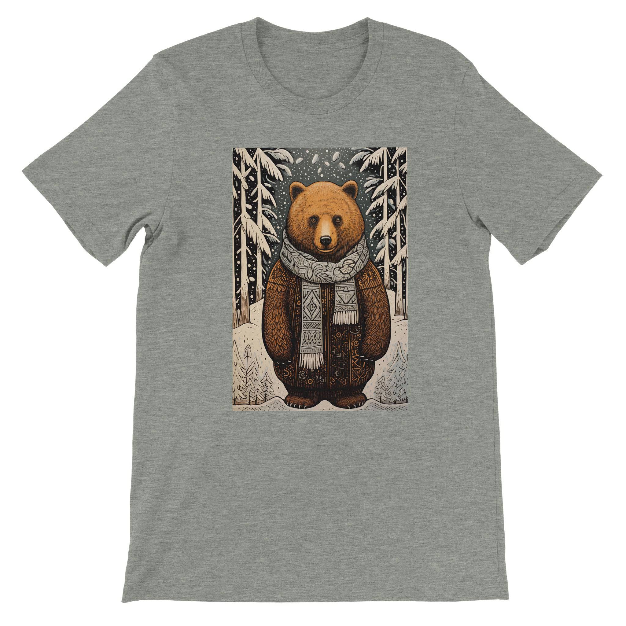 Budget Unisex Crewneck T-shirt/Bear-Winter - Enet Images