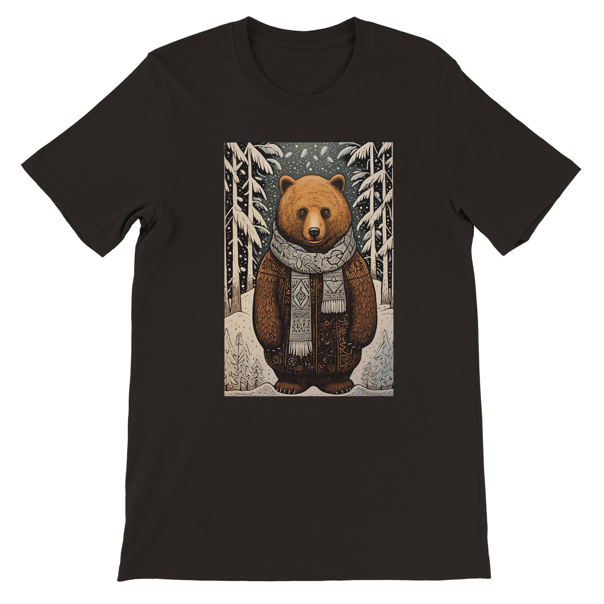 Budget Unisex Crewneck T-shirt/Bear-Winter - Enet Images