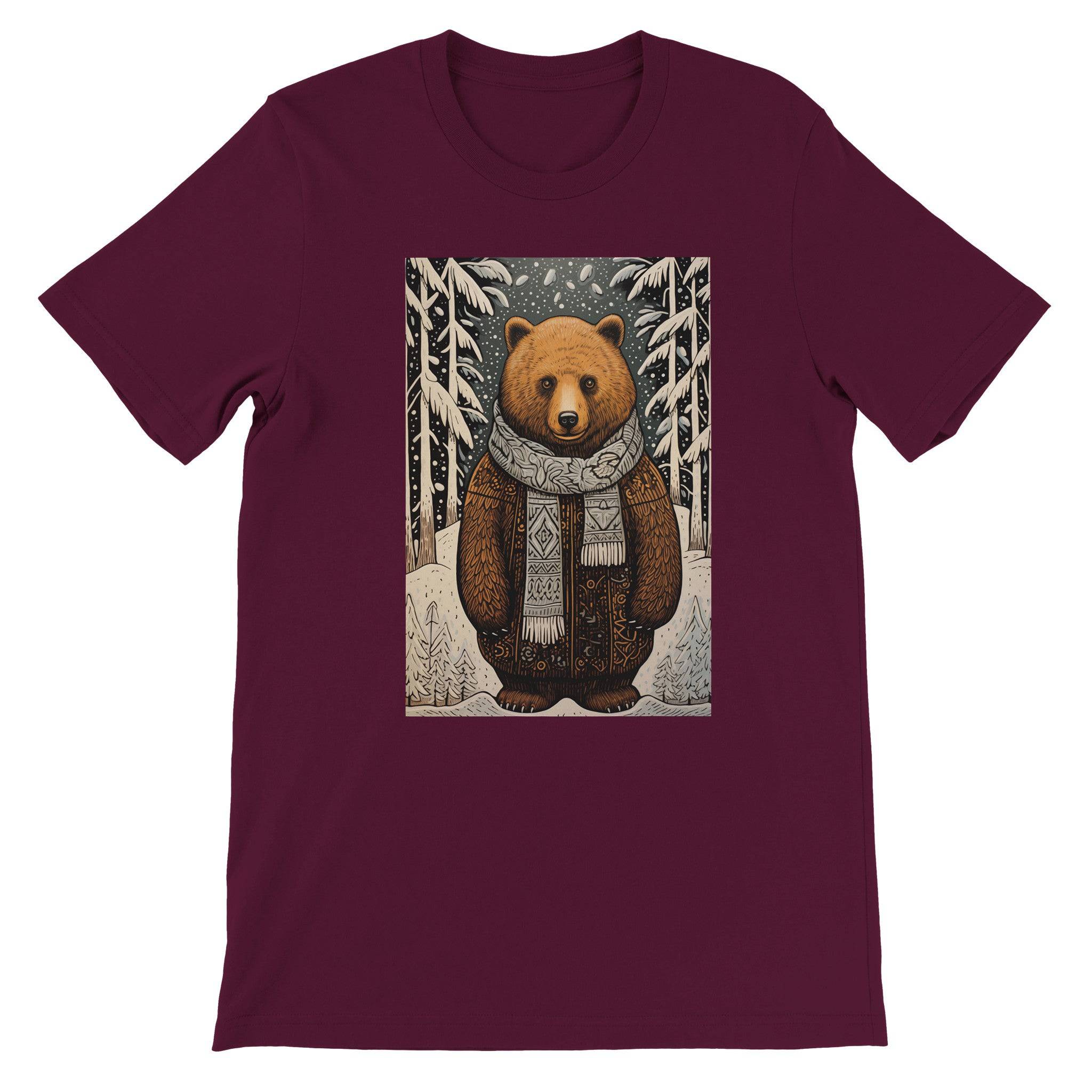 Budget Unisex Crewneck T-shirt/Bear-Winter - Enet Images
