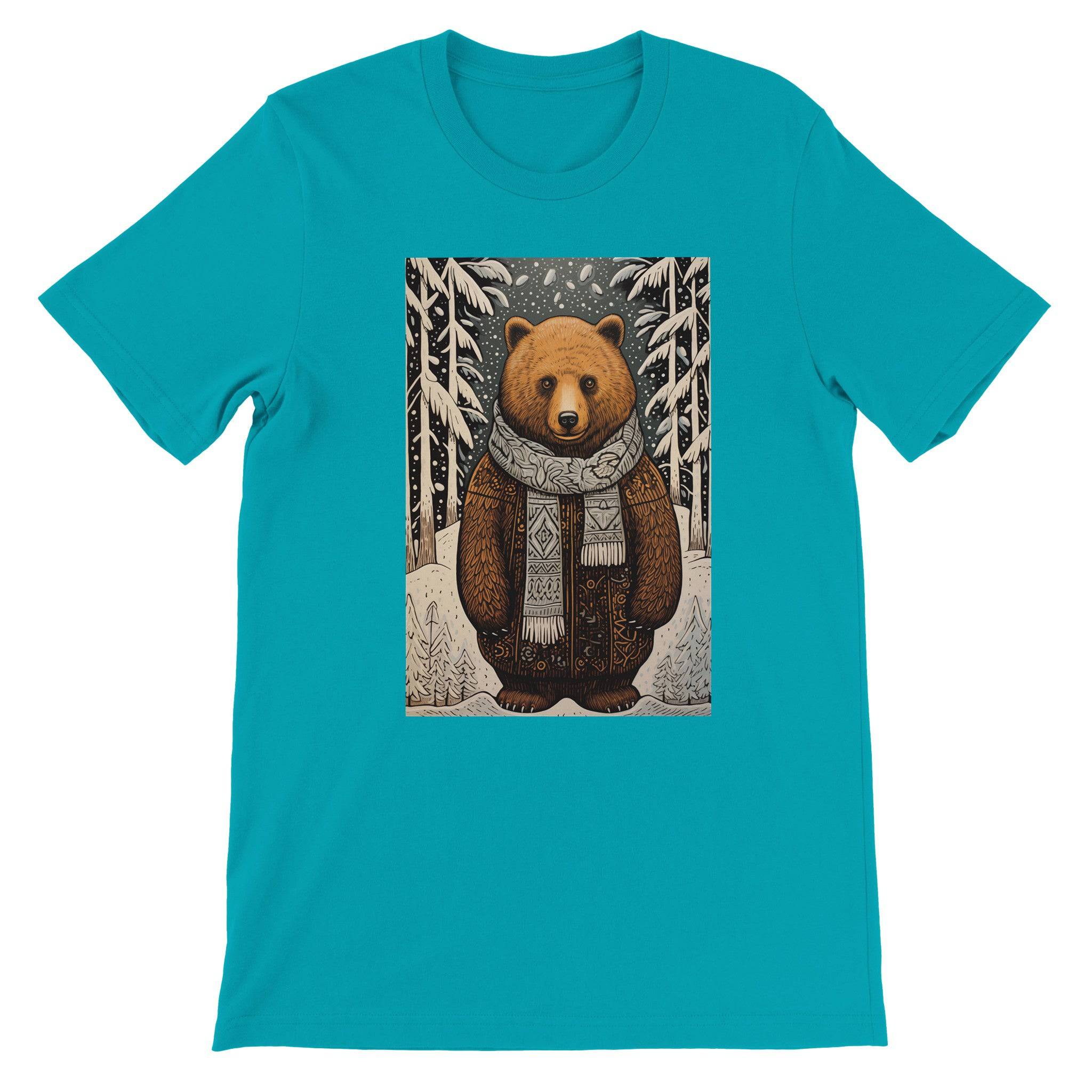 Budget Unisex Crewneck T-shirt/Bear-Winter - Enet Images