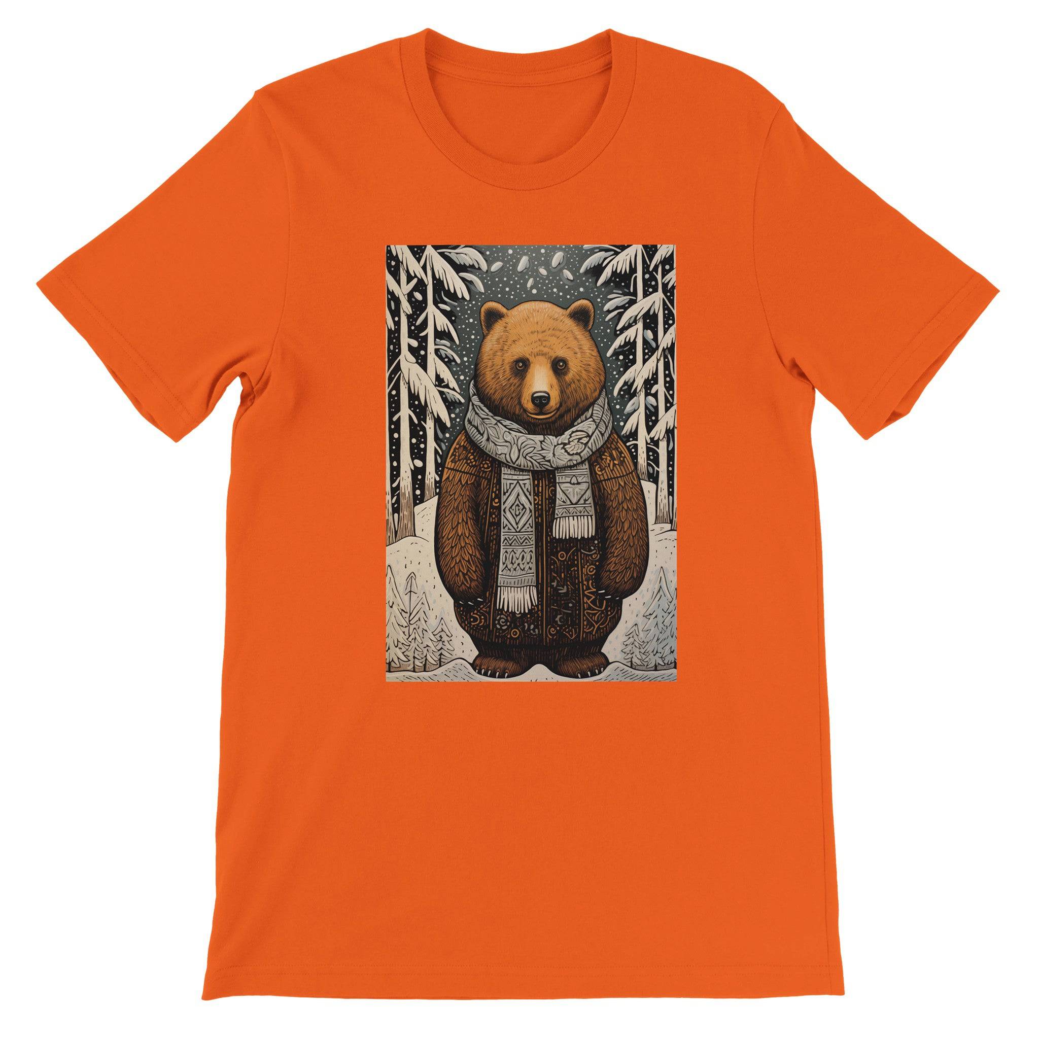 Budget Unisex Crewneck T-shirt/Bear-Winter - Enet Images