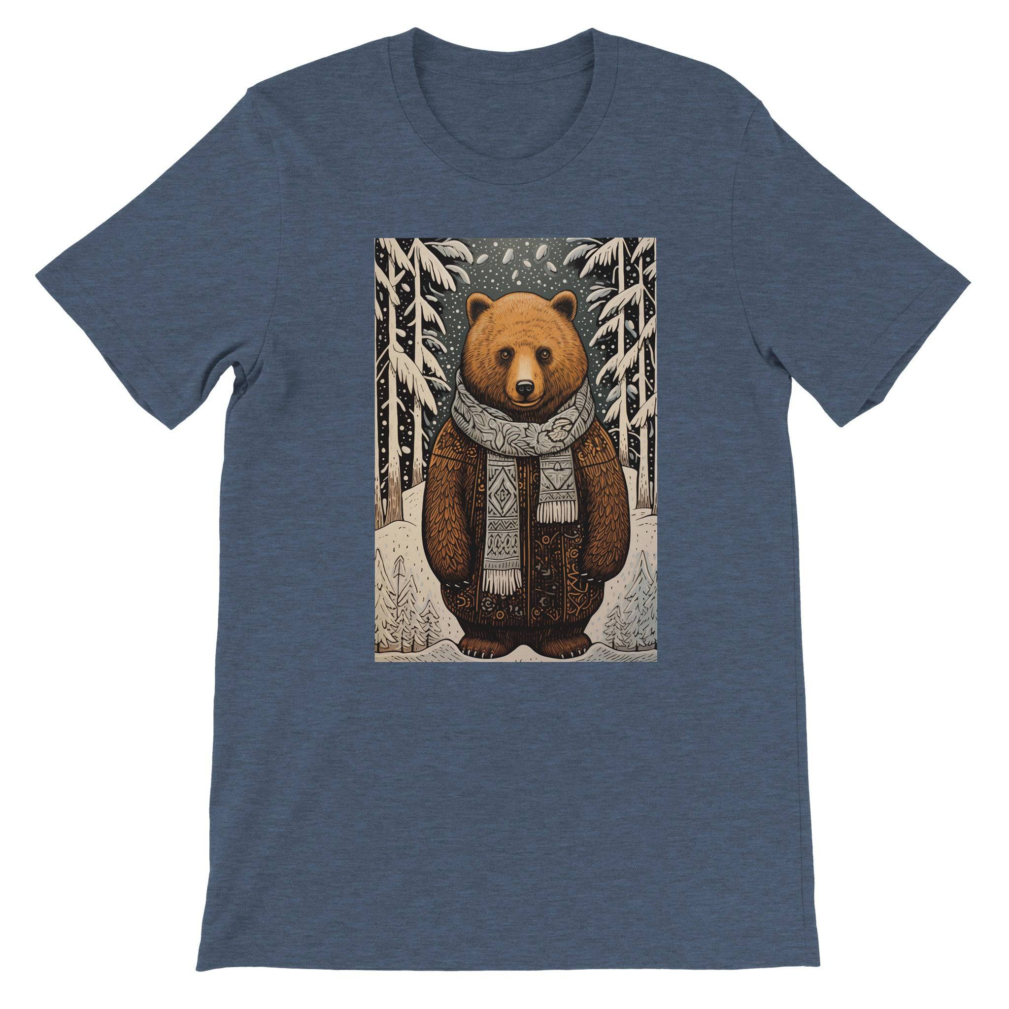 Budget Unisex Crewneck T-shirt/Bear-Winter - Enet Images