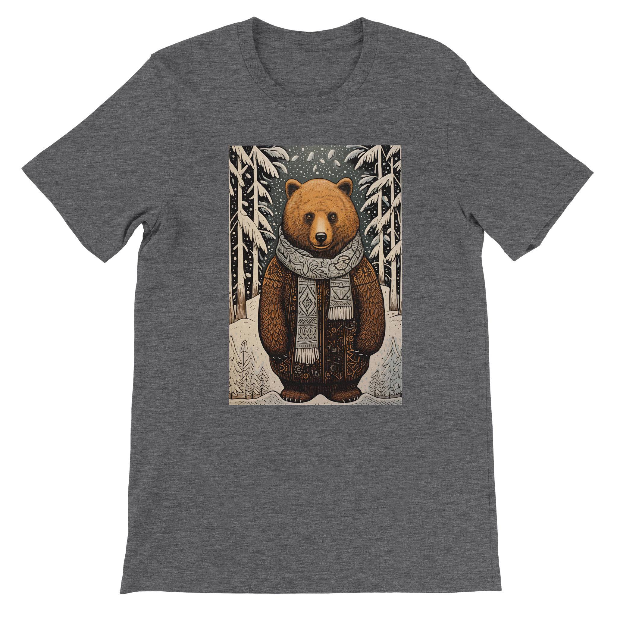 Budget Unisex Crewneck T-shirt/Bear-Winter - Enet Images