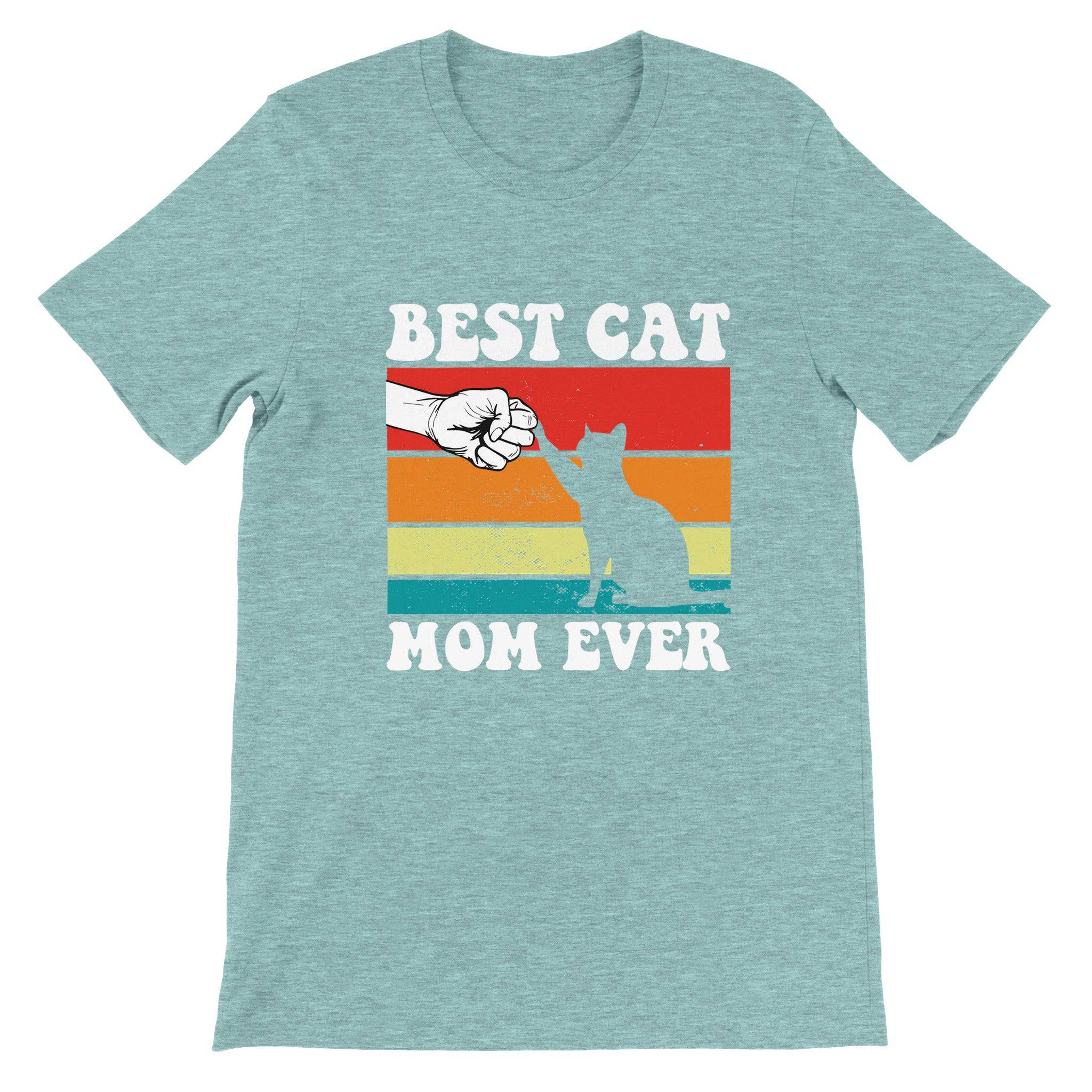 Budget Unisex Crewneck T-shirt/Best-Cat-Mom-Ever - Enet Images