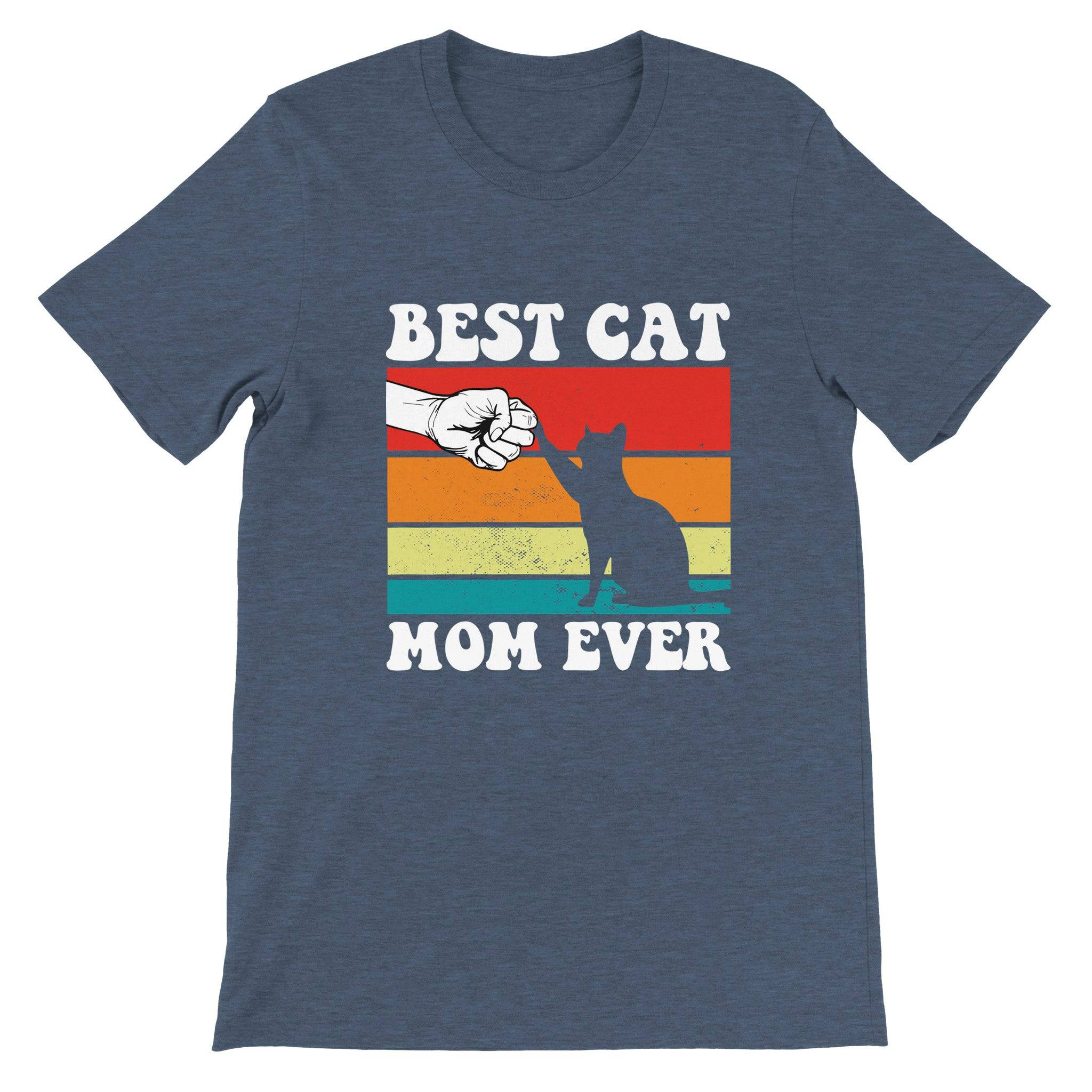Budget Unisex Crewneck T-shirt/Best-Cat-Mom-Ever - Enet Images