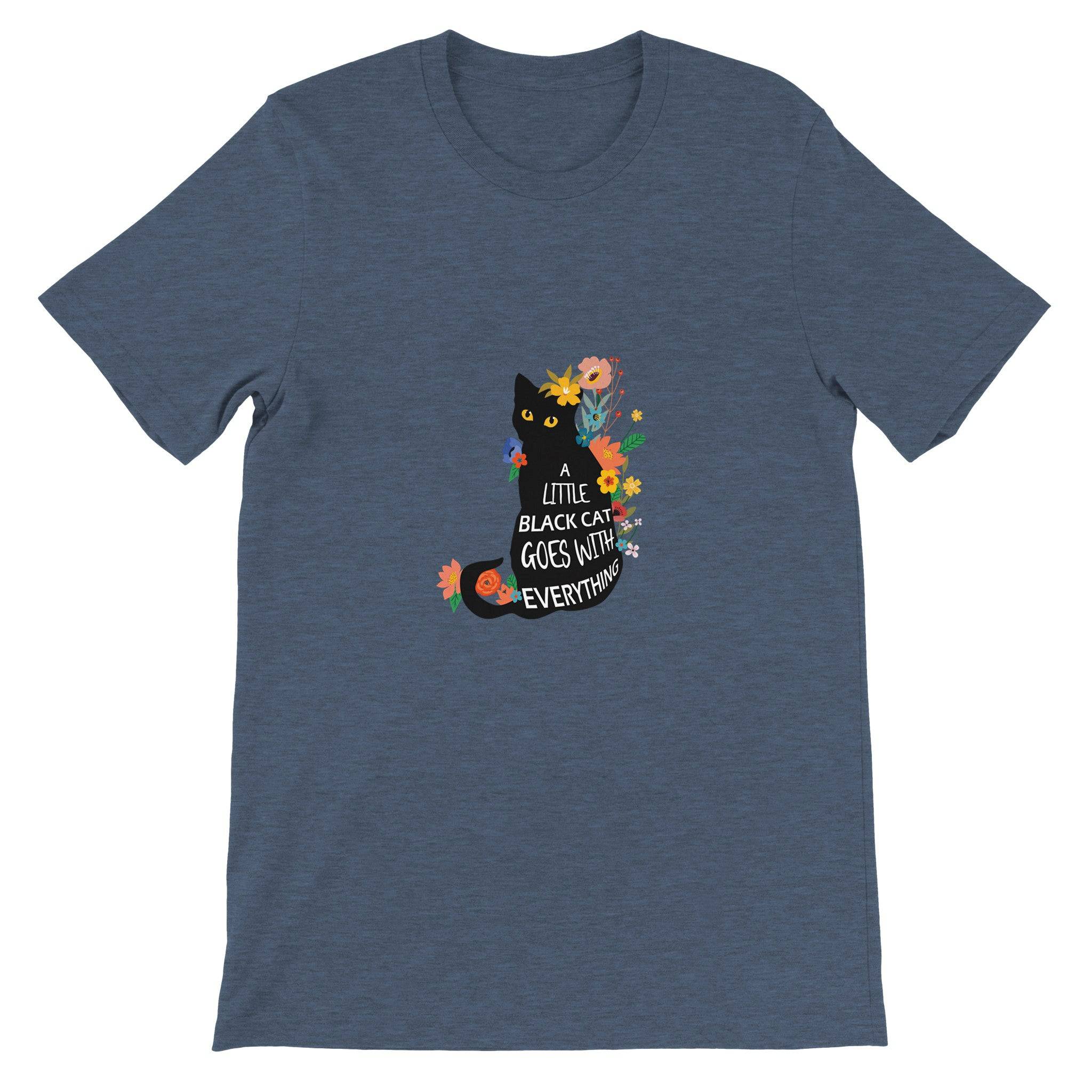 Budget Unisex Crewneck T-shirt/Black-Cat-Is-Everything - Enet Images