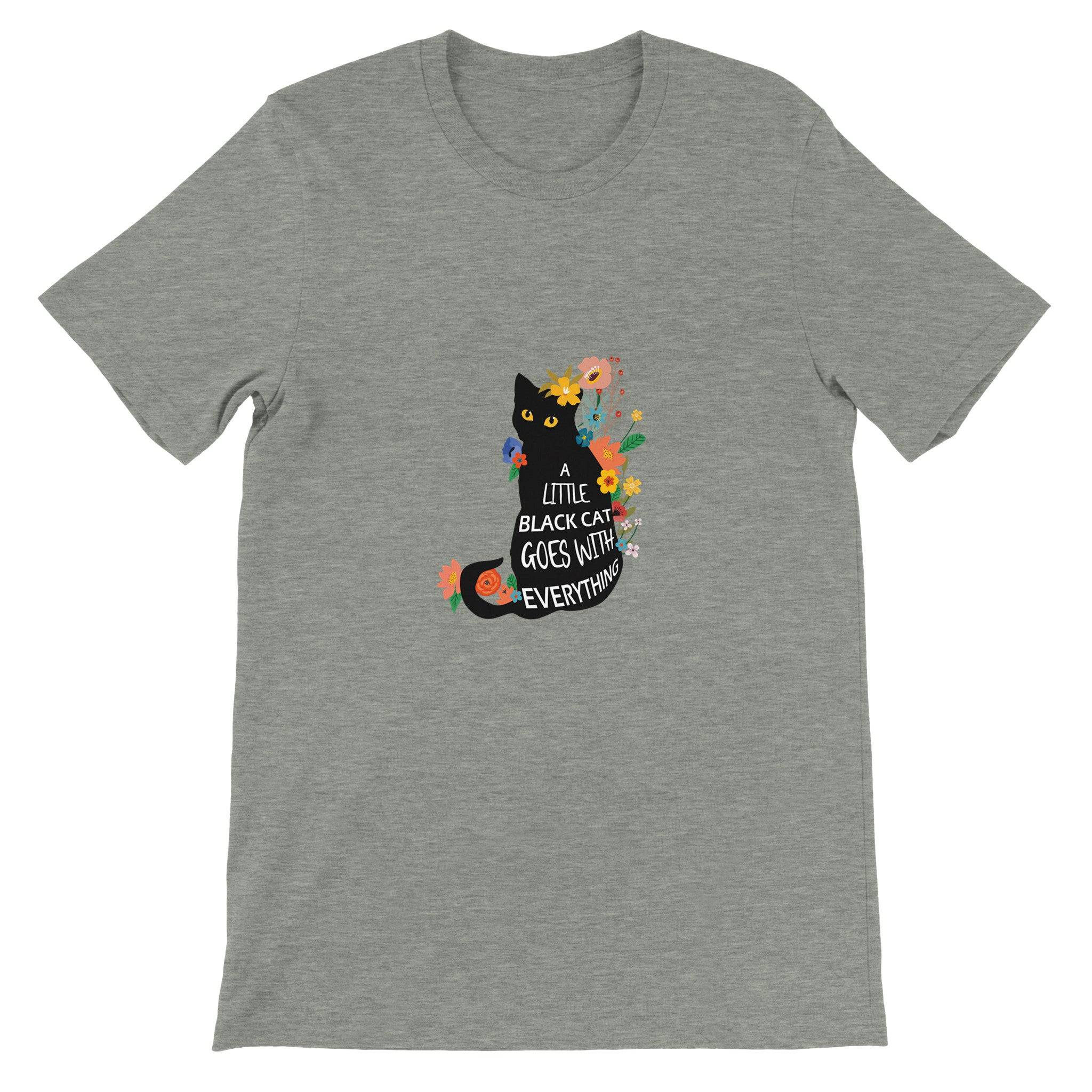 Budget Unisex Crewneck T-shirt/Black-Cat-Is-Everything - Enet Images