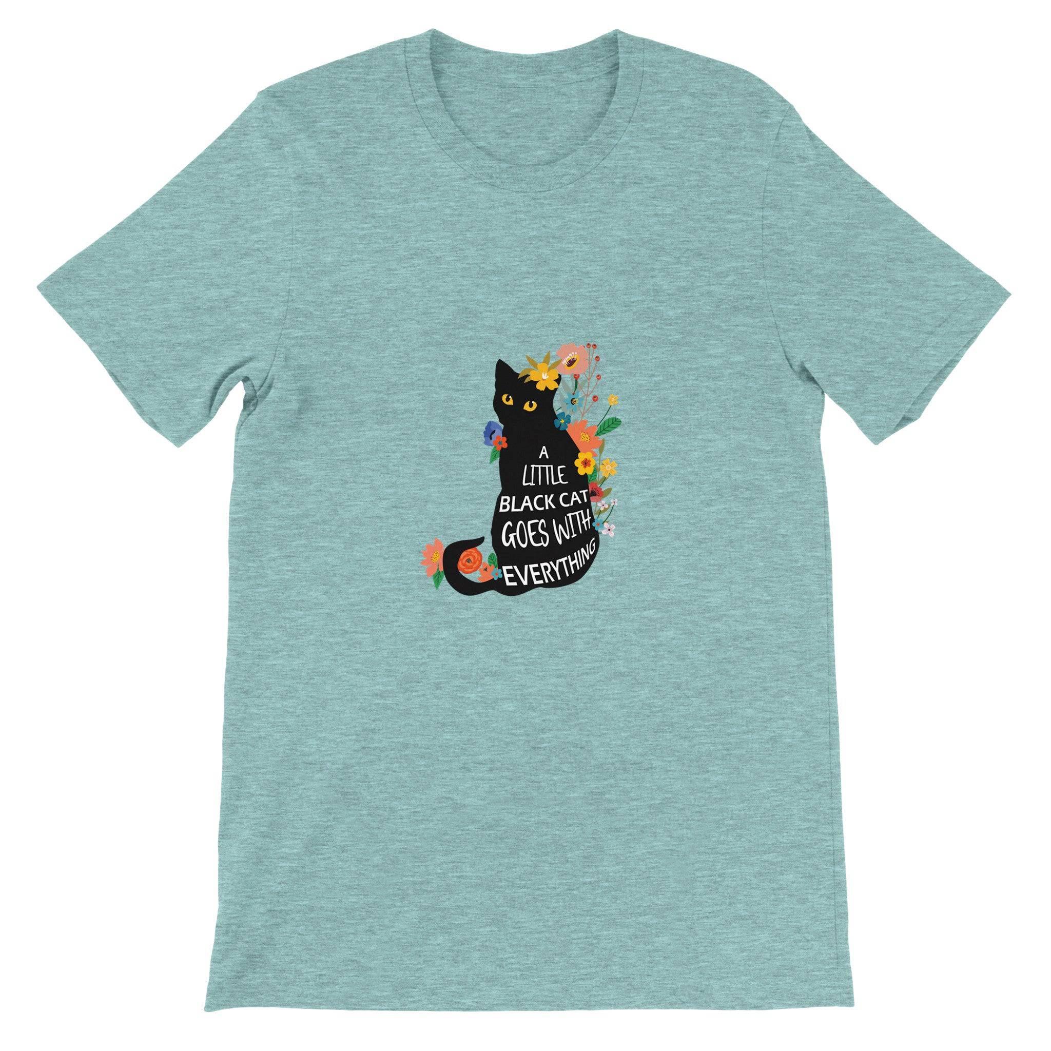 Budget Unisex Crewneck T-shirt/Black-Cat-Is-Everything - Enet Images