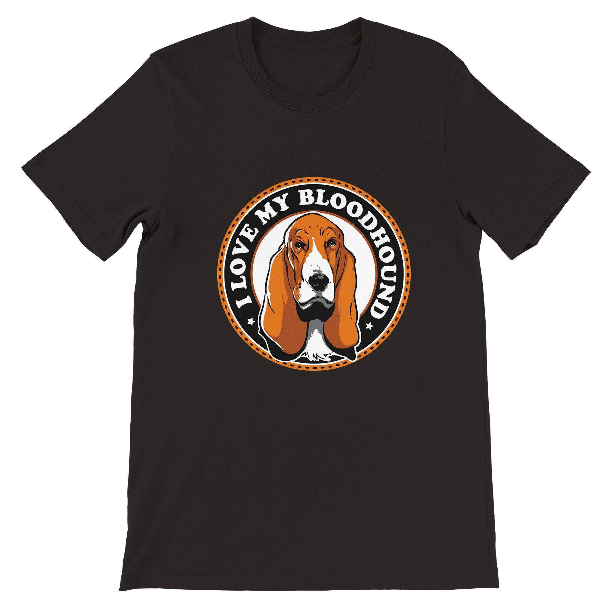 Budget Unisex Crewneck T-shirt/Bloodhound-Dog - Enet Images