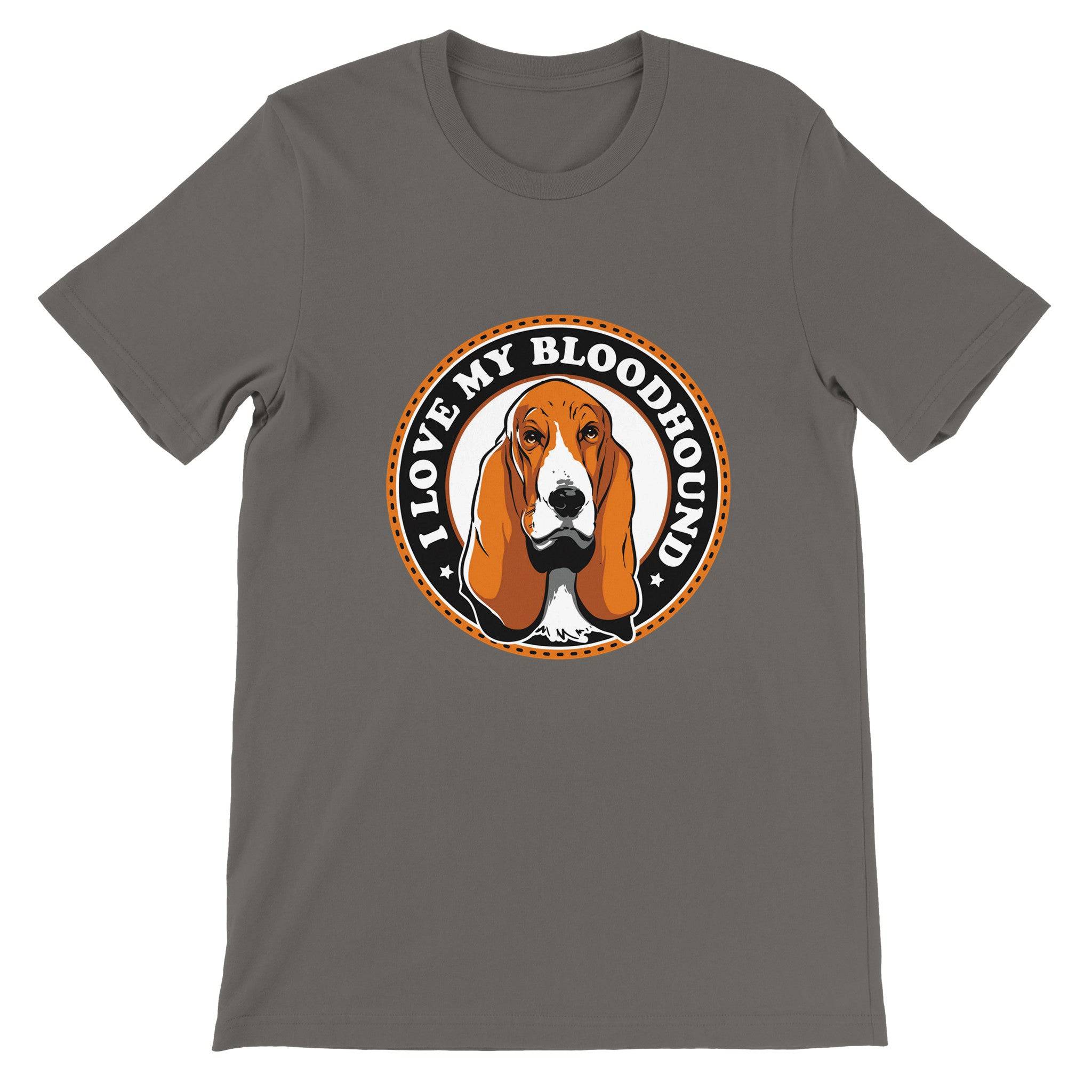 Budget Unisex Crewneck T-shirt/Bloodhound-Dog - Enet Images