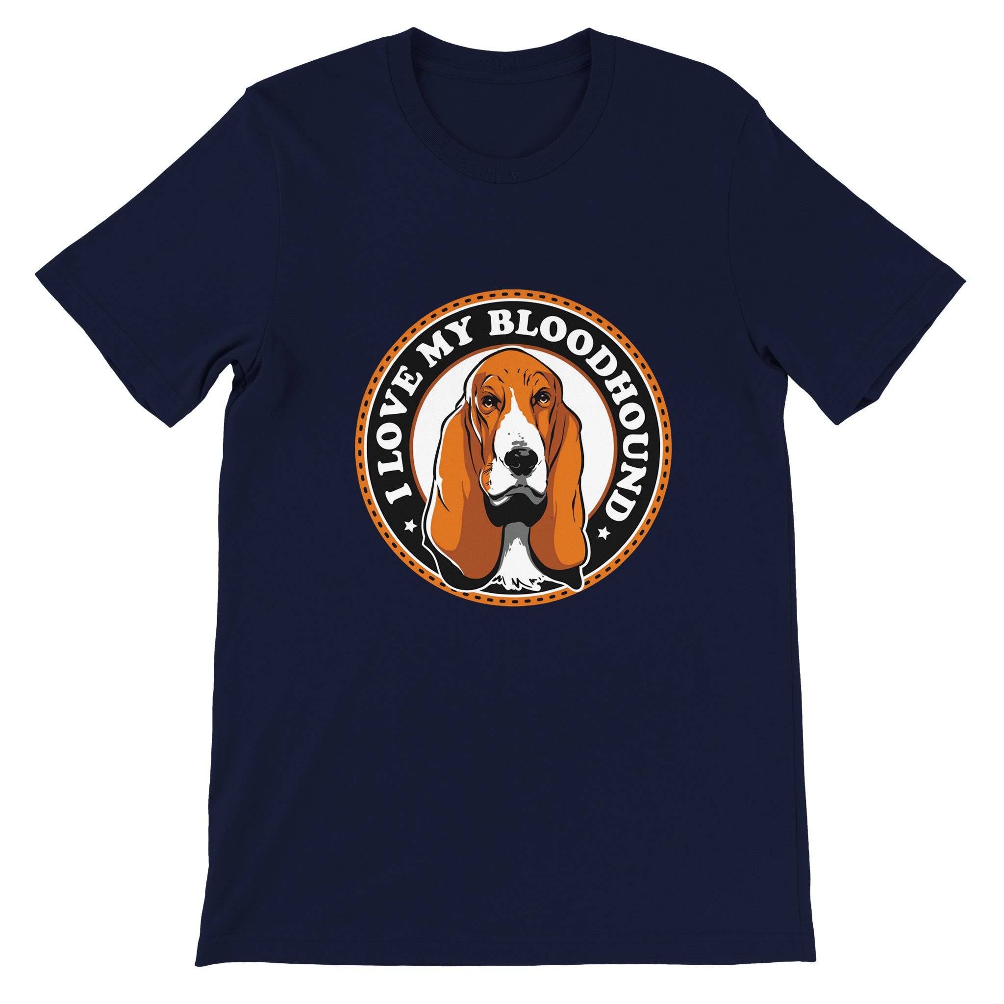 Budget Unisex Crewneck T-shirt/Bloodhound-Dog - Enet Images