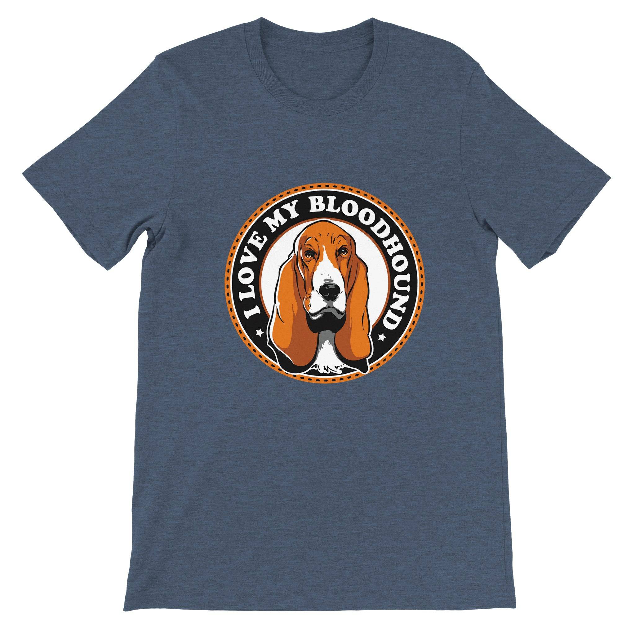 Budget Unisex Crewneck T-shirt/Bloodhound-Dog - Enet Images