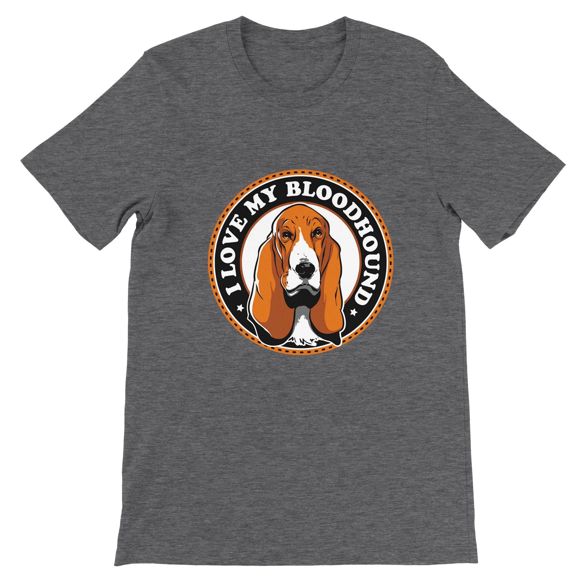 Budget Unisex Crewneck T-shirt/Bloodhound-Dog - Enet Images