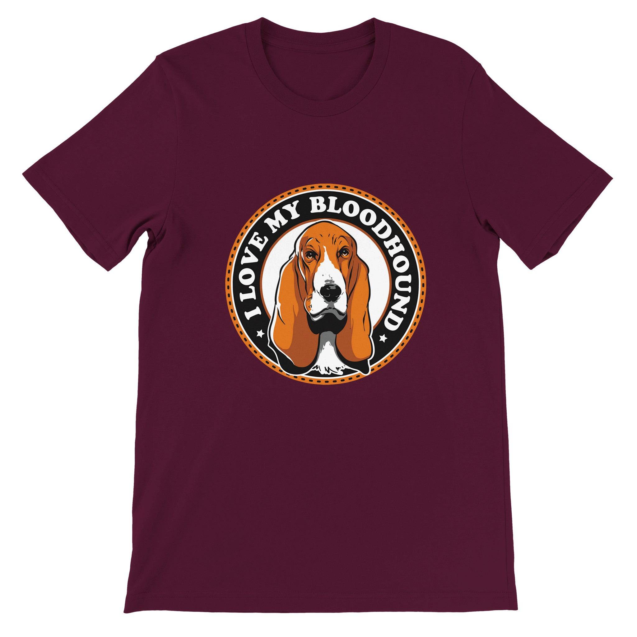 Budget Unisex Crewneck T-shirt/Bloodhound-Dog - Enet Images