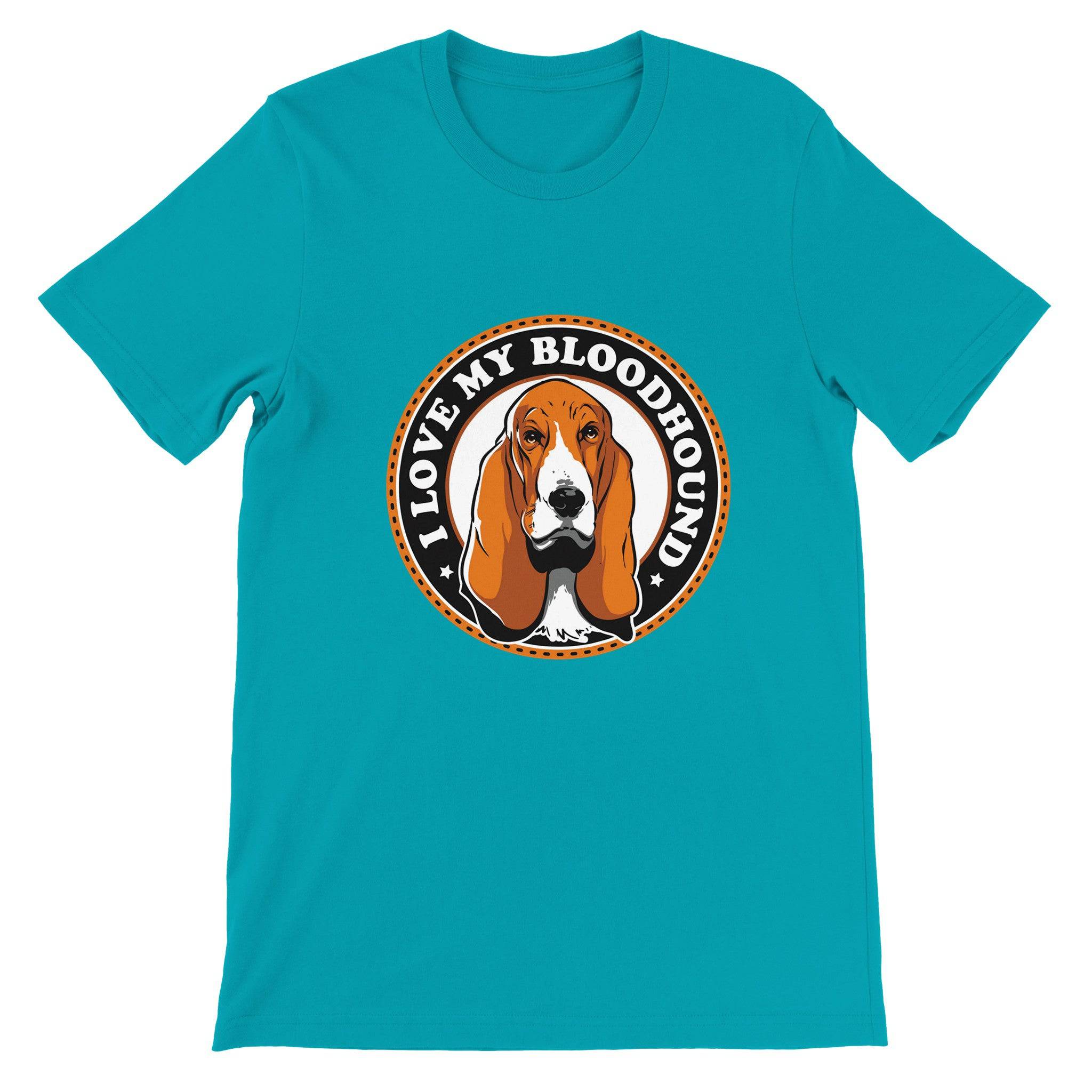 Budget Unisex Crewneck T-shirt/Bloodhound-Dog - Enet Images