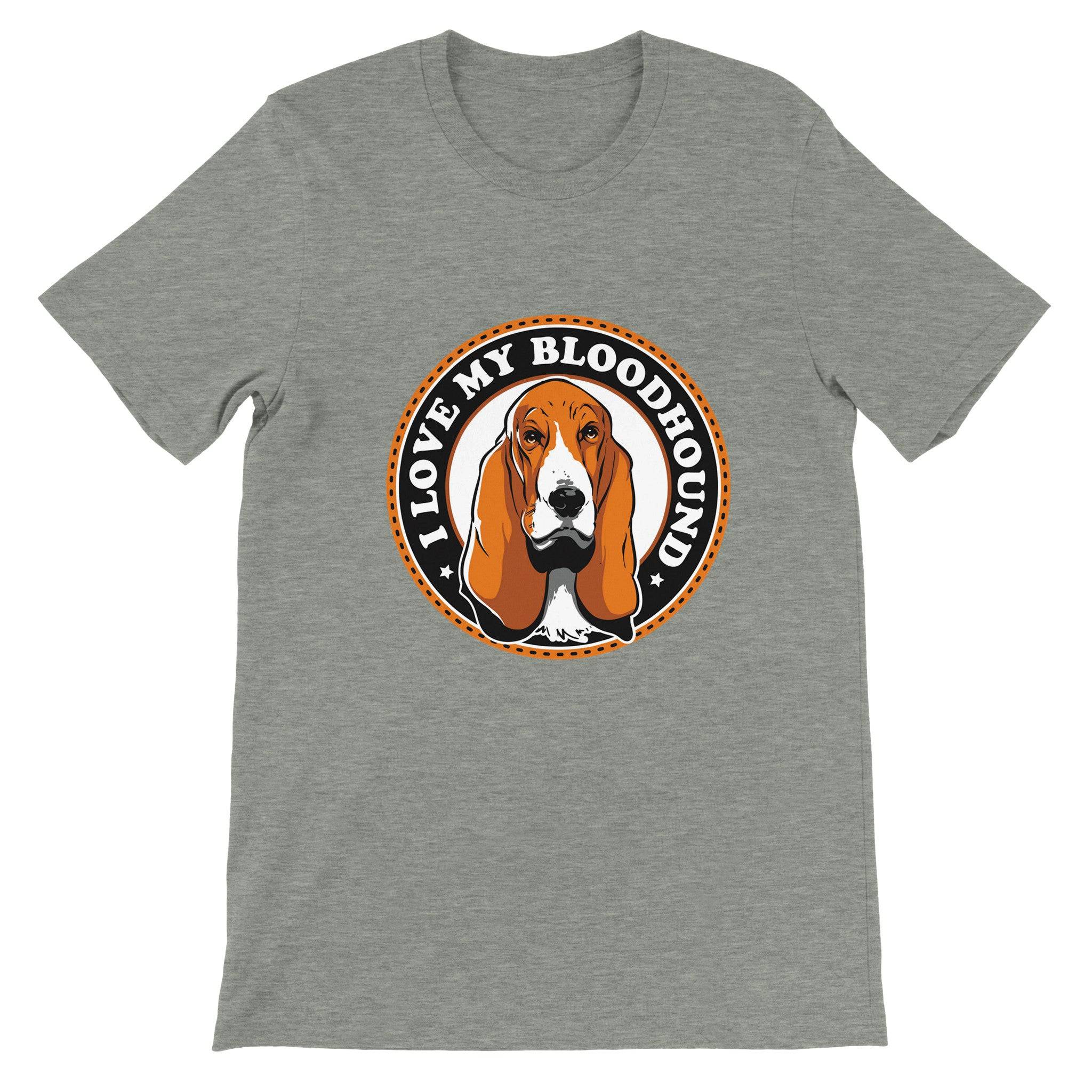 Budget Unisex Crewneck T-shirt/Bloodhound-Dog - Enet Images