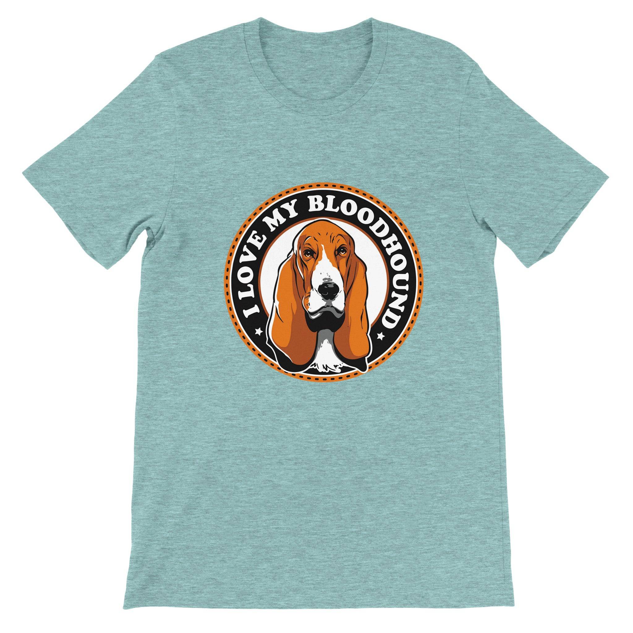 Budget Unisex Crewneck T-shirt/Bloodhound-Dog - Enet Images