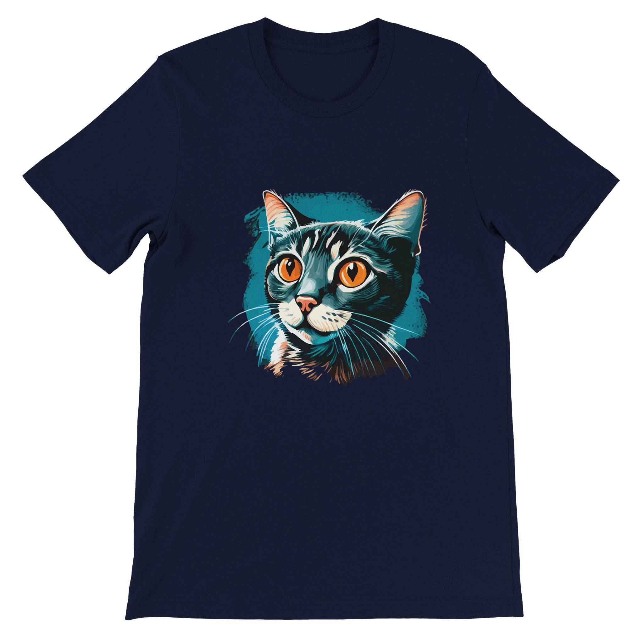 Budget Unisex Crewneck T-shirt/Blue-Cat - Enet Images