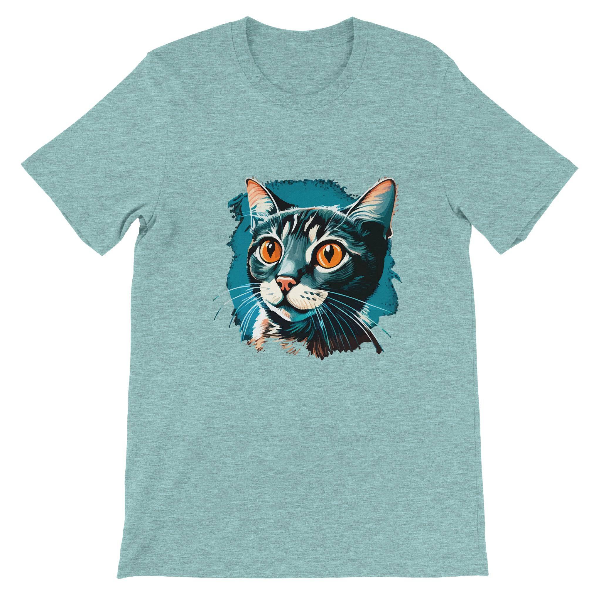 Budget Unisex Crewneck T-shirt/Blue-Cat - Enet Images