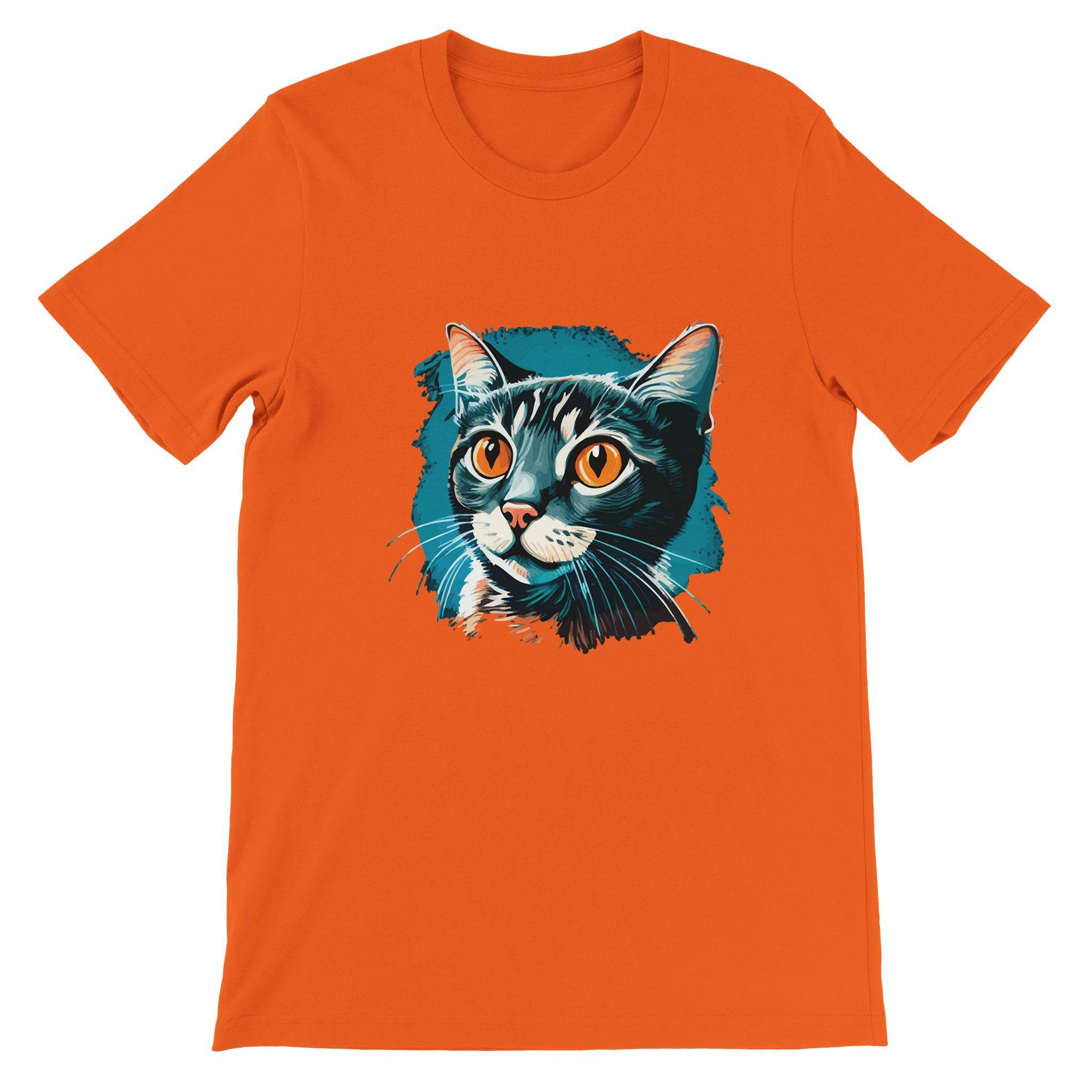 Budget Unisex Crewneck T-shirt/Blue-Cat - Enet Images