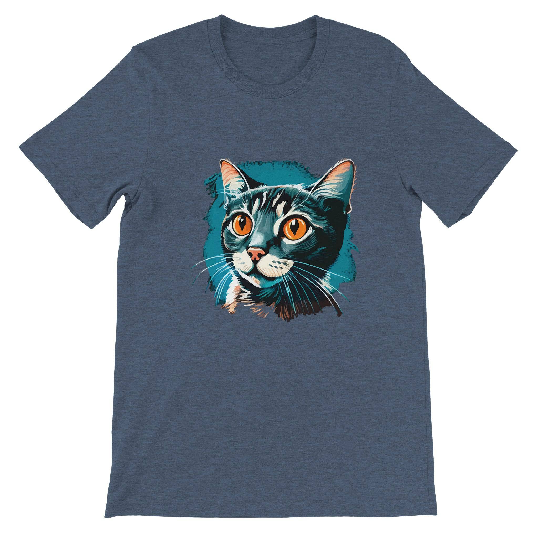 Budget Unisex Crewneck T-shirt/Blue-Cat - Enet Images
