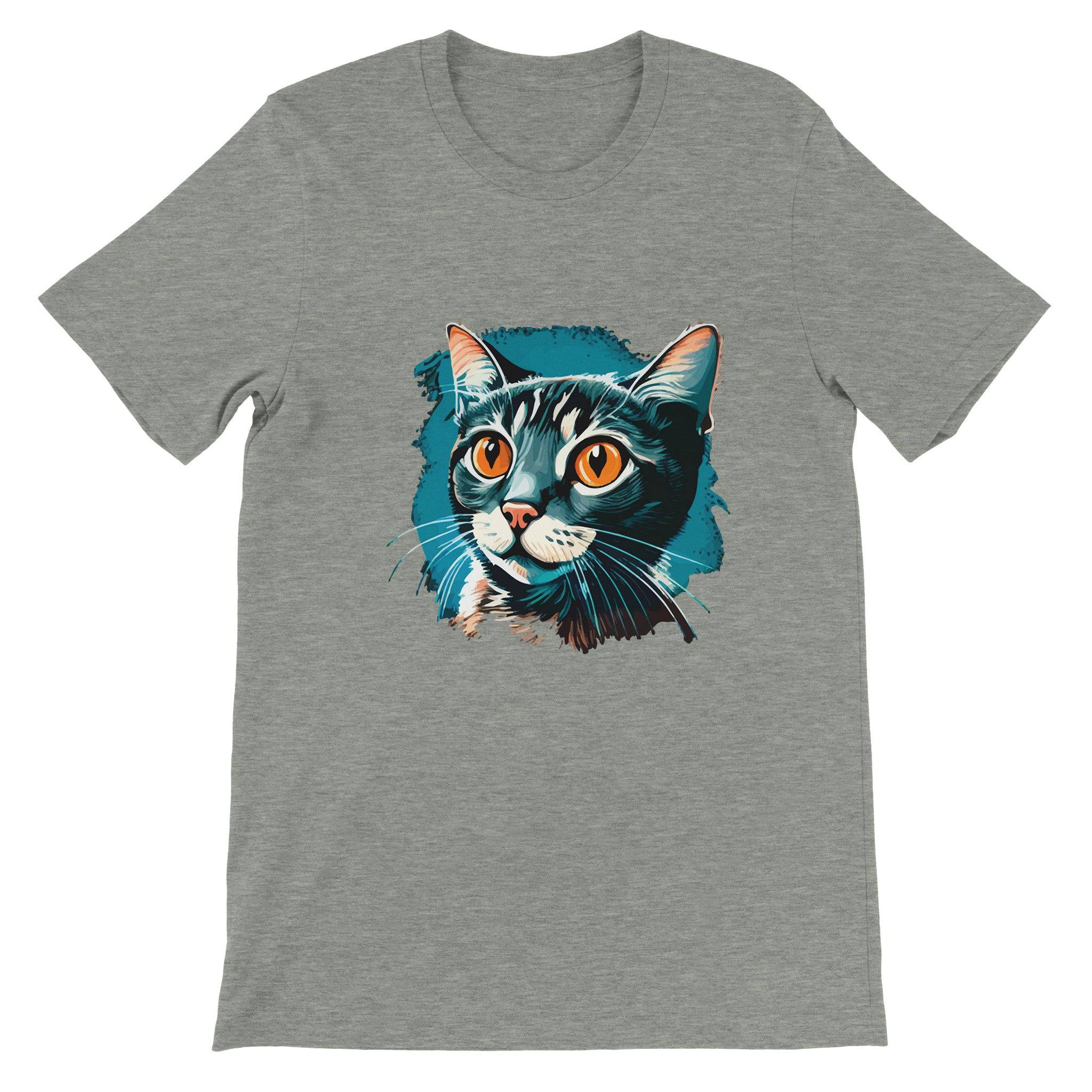 Budget Unisex Crewneck T-shirt/Blue-Cat - Enet Images