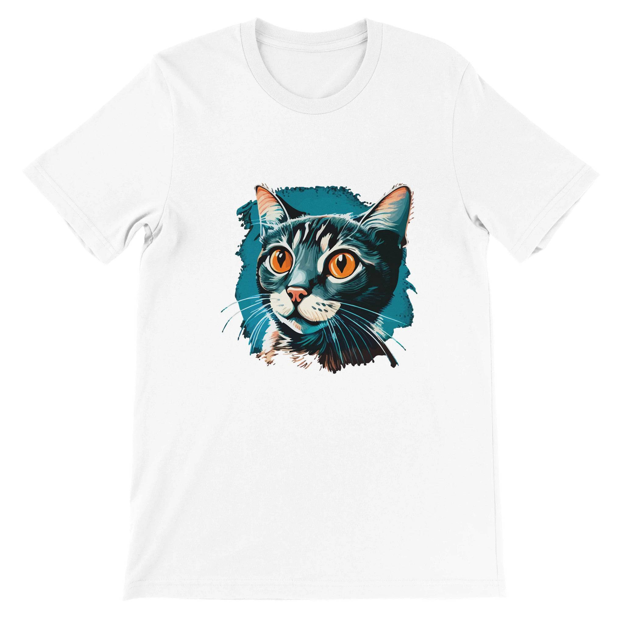 Budget Unisex Crewneck T-shirt/Blue-Cat - Enet Images