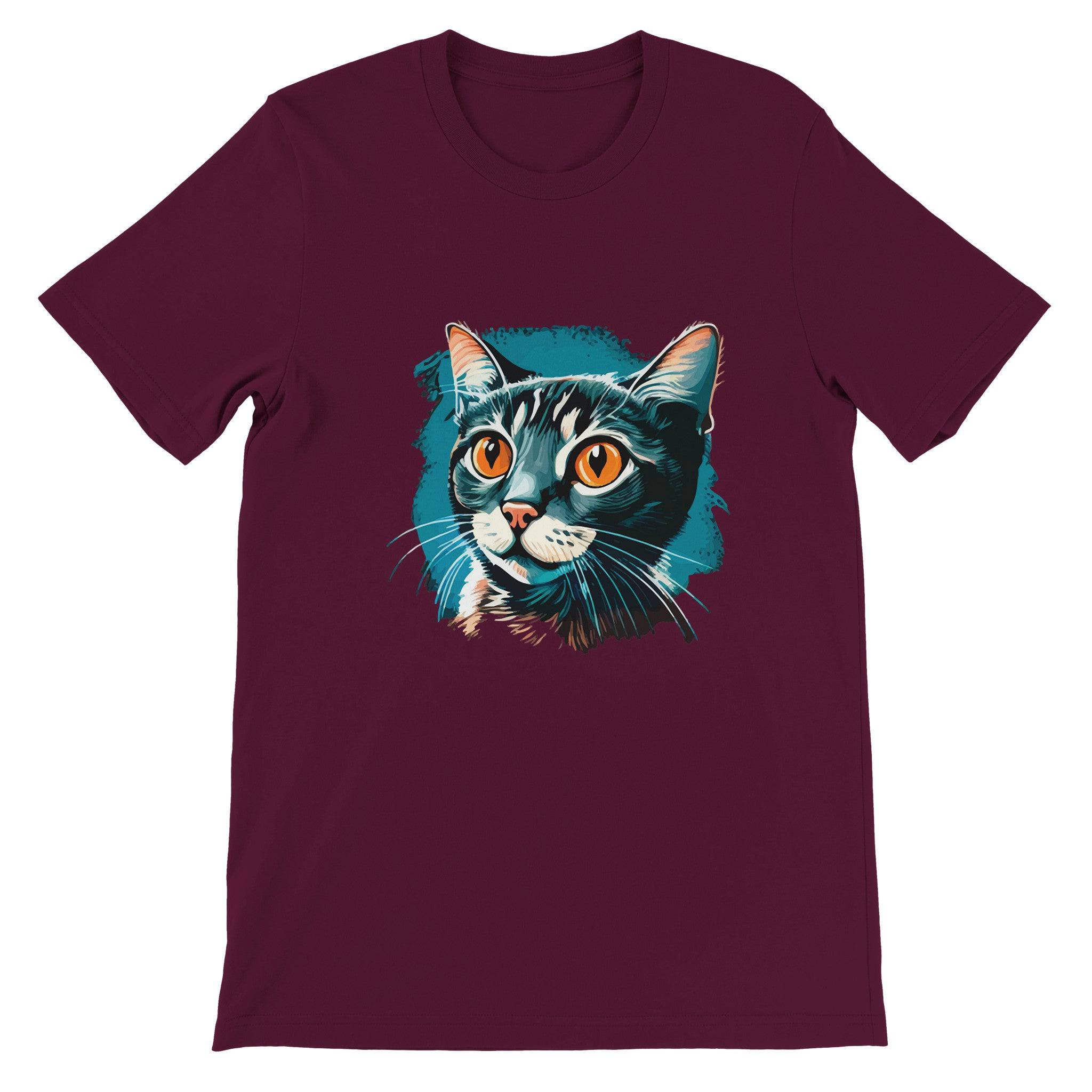 Budget Unisex Crewneck T-shirt/Blue-Cat - Enet Images