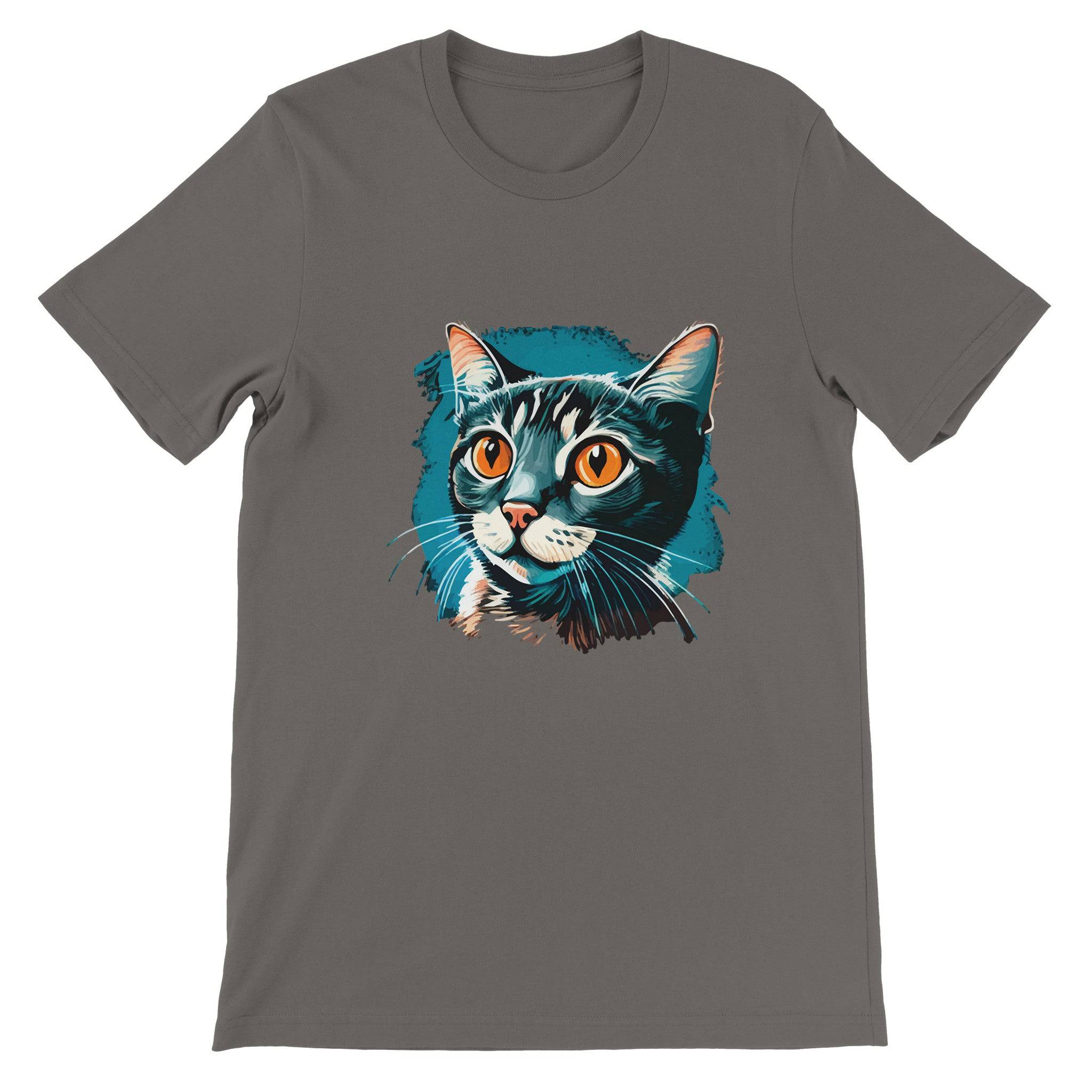 Budget Unisex Crewneck T-shirt/Blue-Cat - Enet Images