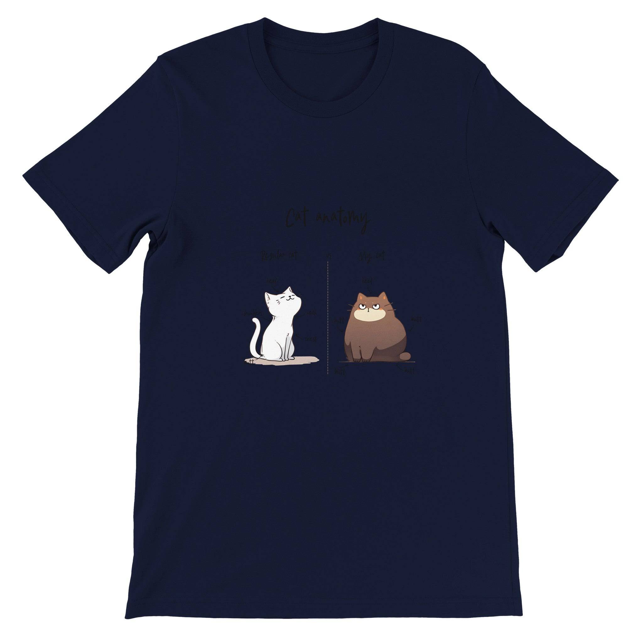 Budget Unisex Crewneck T-shirt/Cat-Anatomy - Enet Images